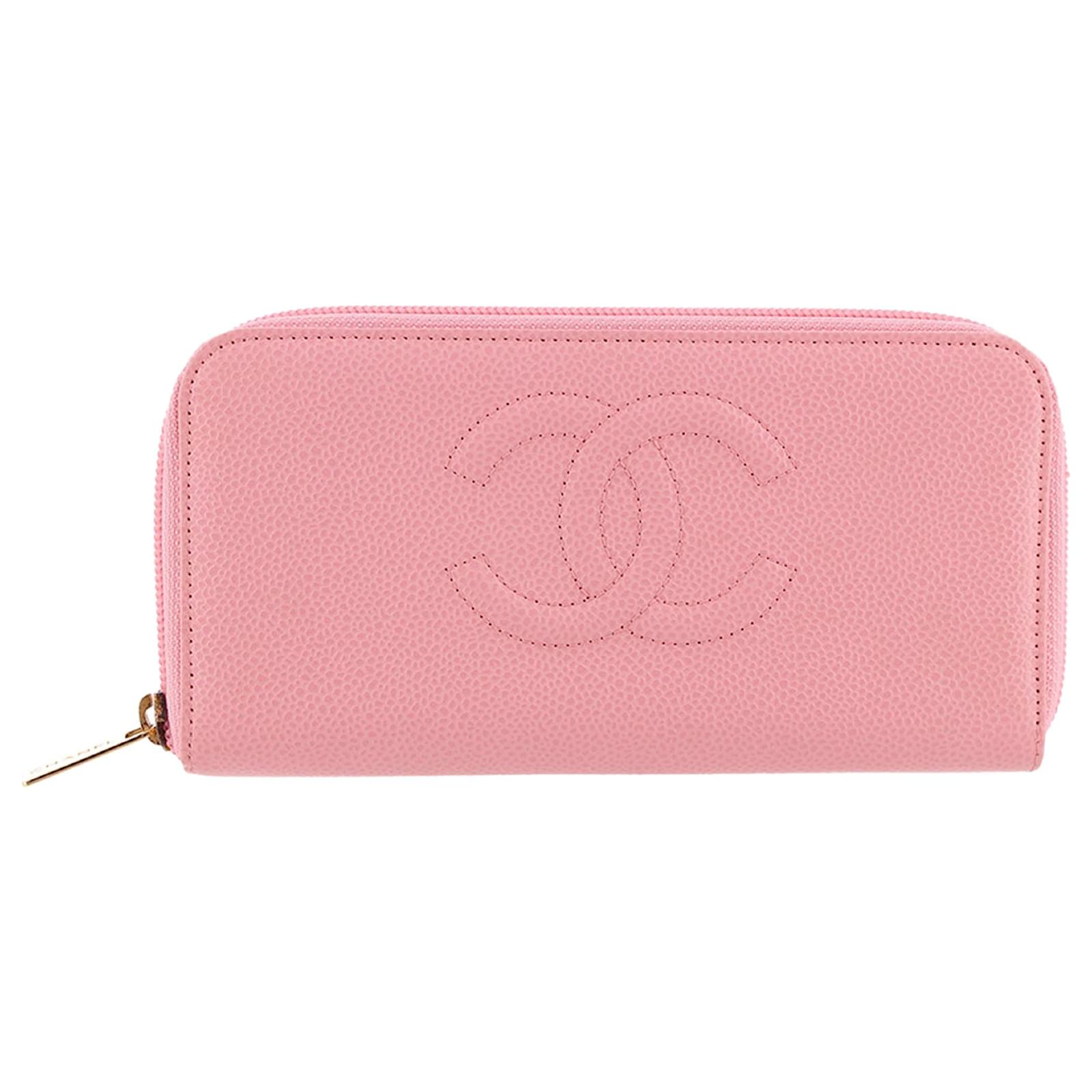 Pink Caviar Zip Around Wallet