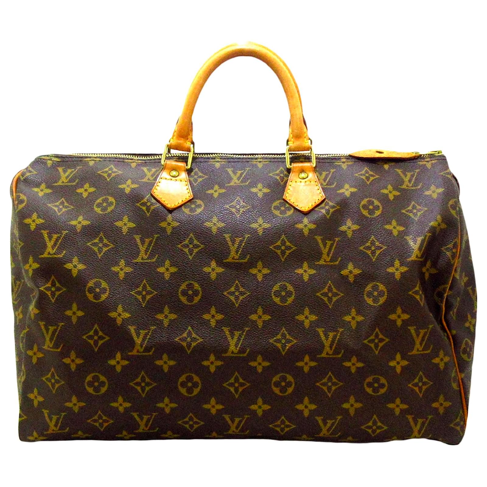 Louis Vuitton Brown Monogram Canvas Speedy 40 Top Handle Bag Louis