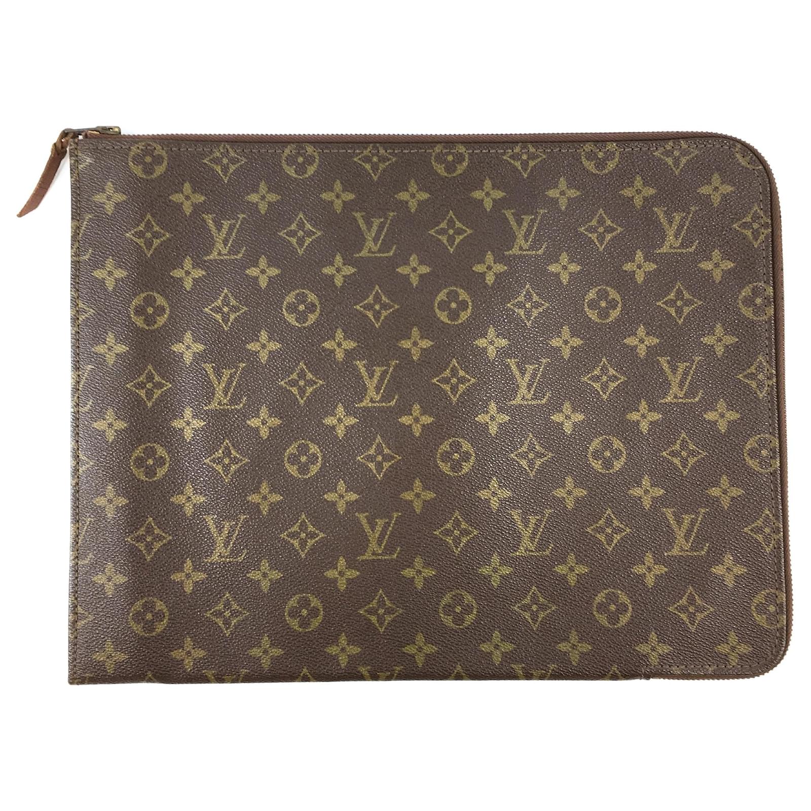 Louis Vuitton, Bags, Louis Vuitton Pochette Document Gm In Brown Monogram  Canvas