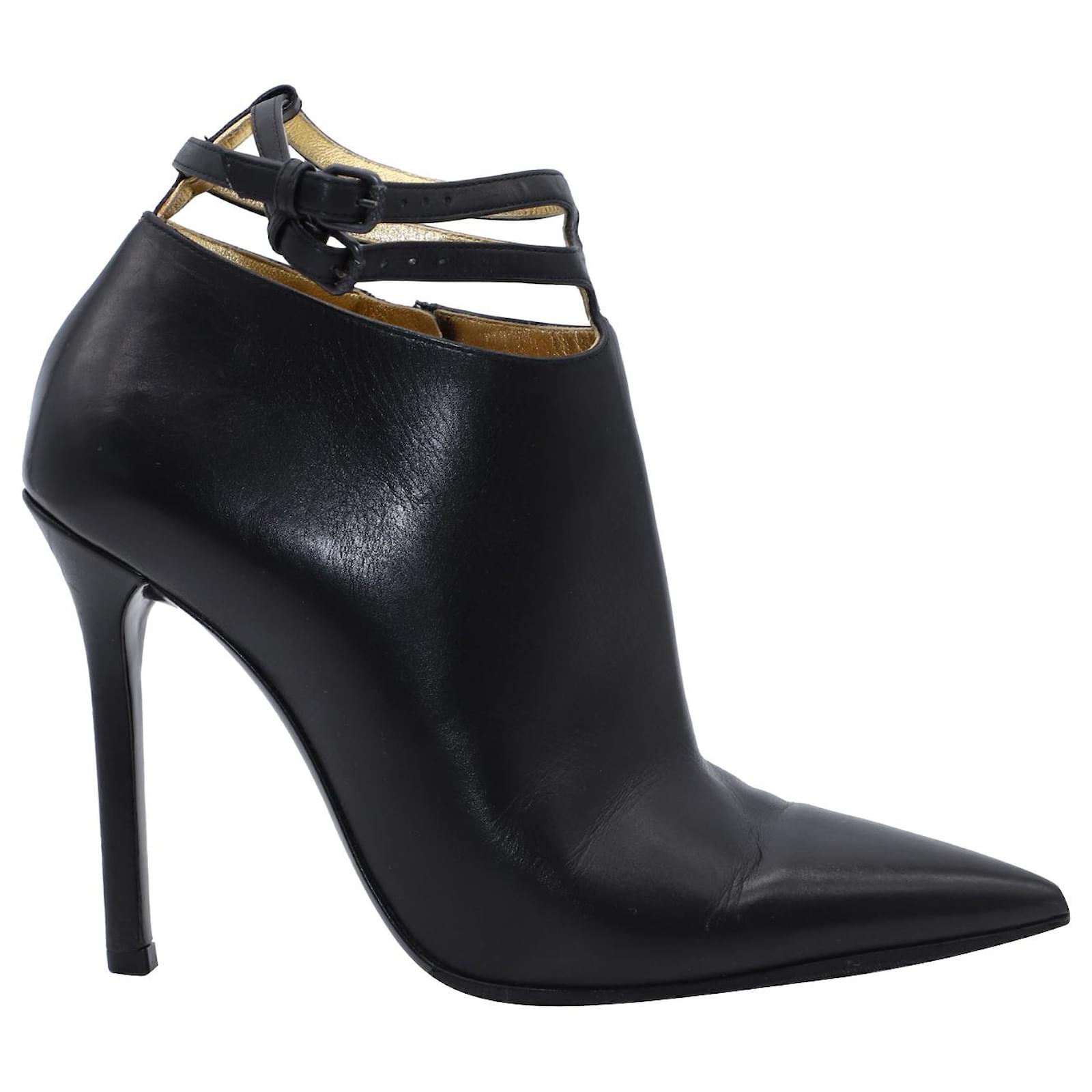 Bottega Bottines à Bride Cheville en Cuir Noir ref.518647 Joli Closet