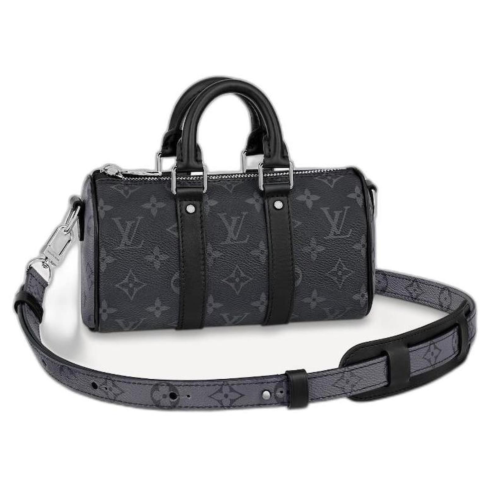 Louis Vuitton LV Keepall XS eclipse Grey Leather ref.518932 - Joli Closet