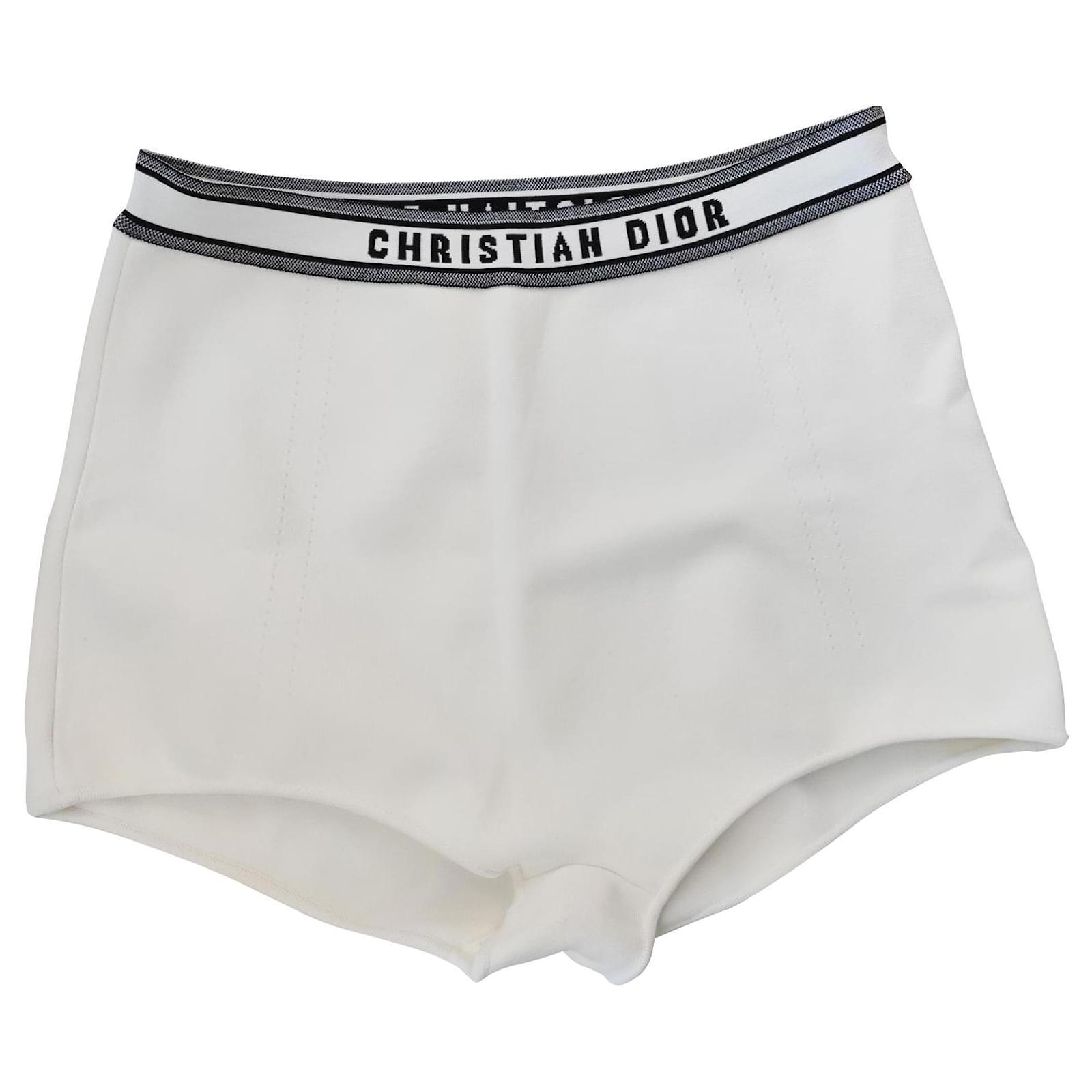 christian dior white shorts