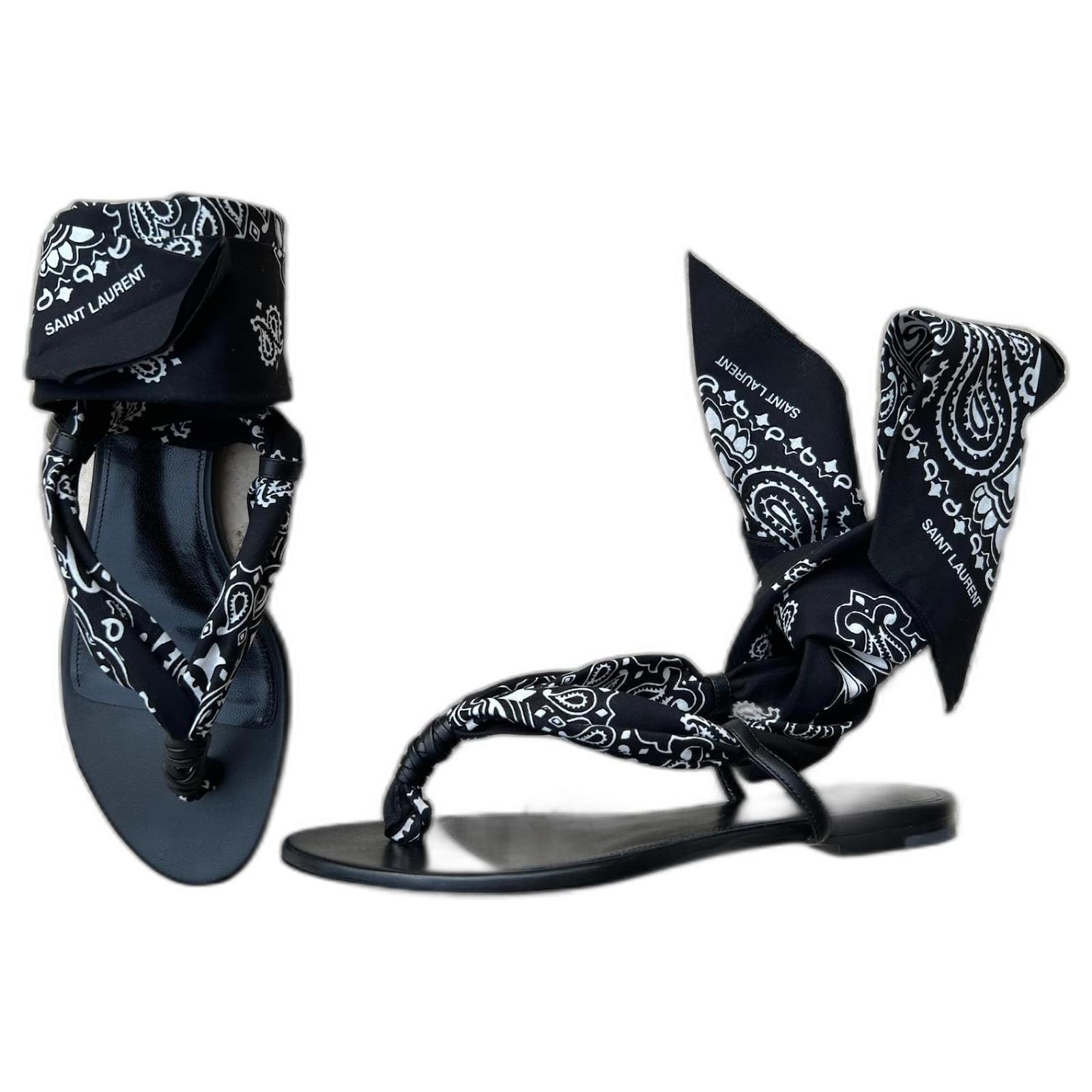 saint laurent bandana sandals