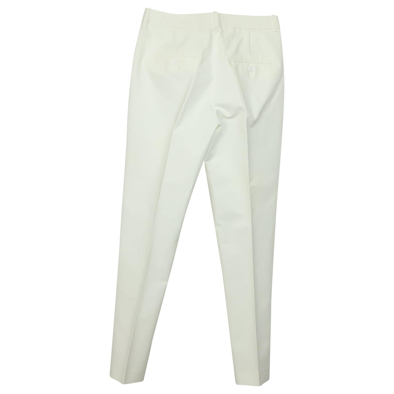 Begin Komkommer weduwe Michael Kors Ankle-Length Trousers in Cream Cotton White ref.519849 - Joli  Closet