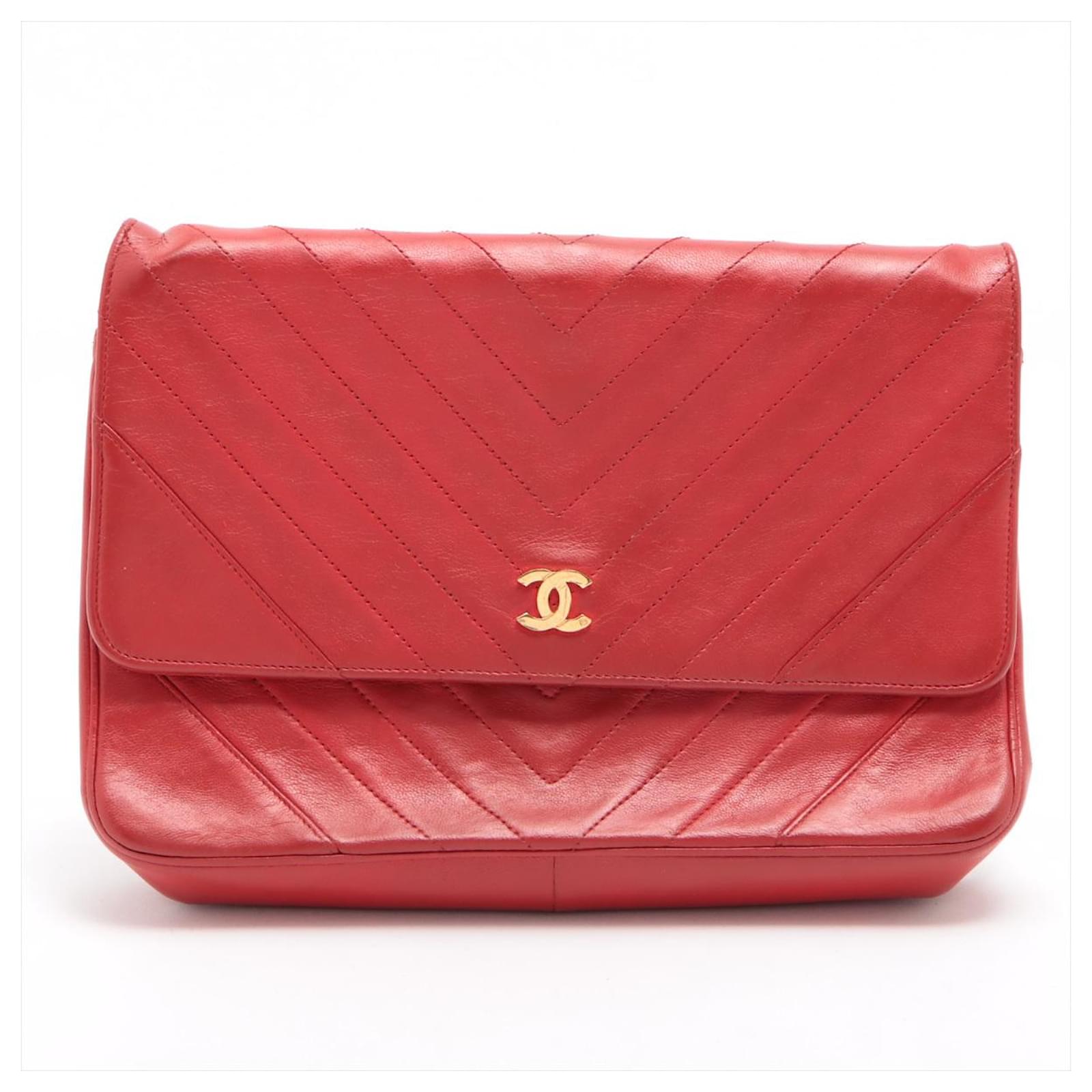 Chanel Wallet on Chain Red Leather ref.519946 Joli Closet
