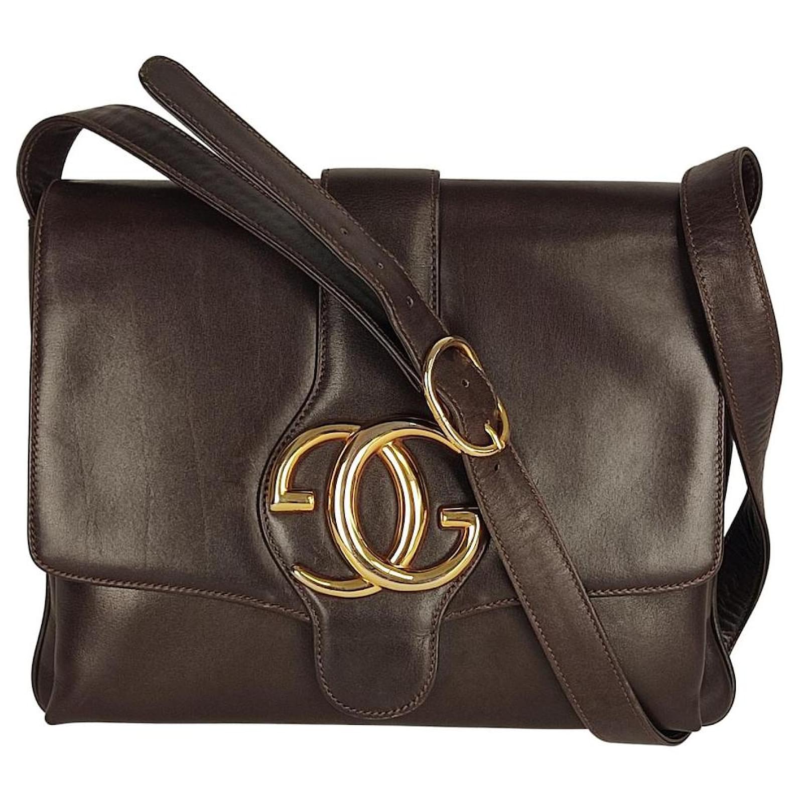 Gucci years' shoulder bag70 In brown box leather  - Joli Closet