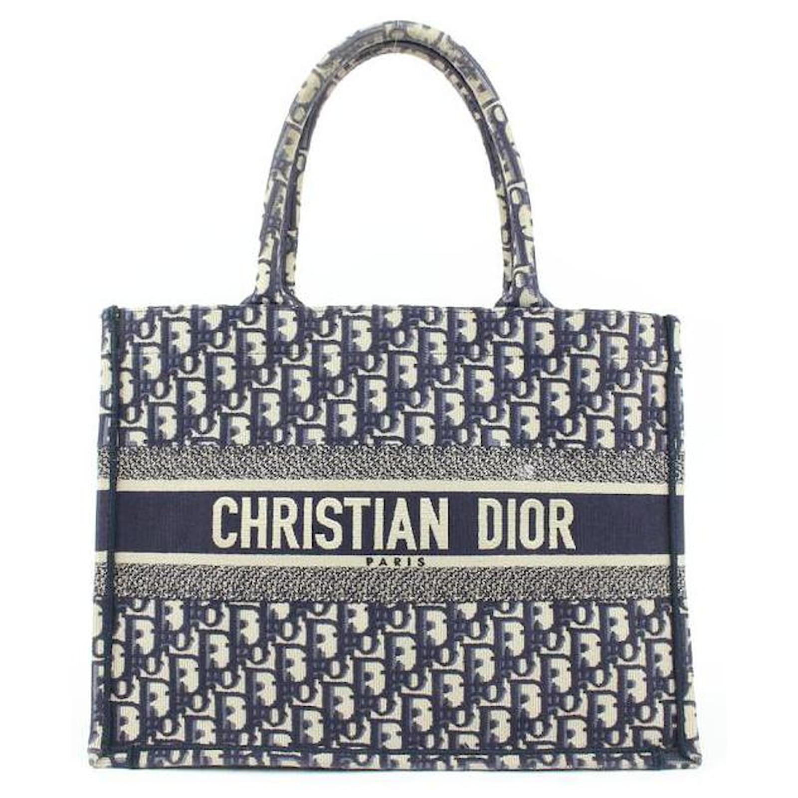 Dior 2022 Pre-owned Small Oblique Book Tote Bag - Blue