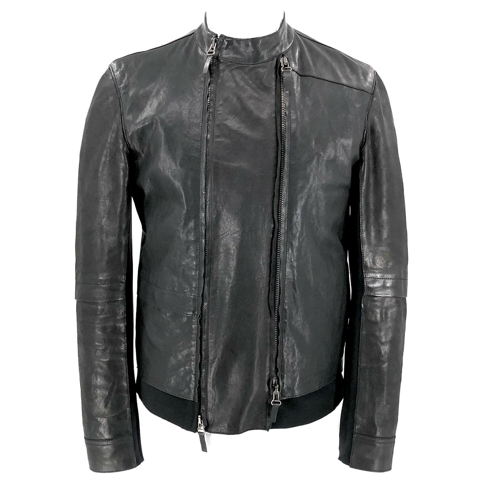 Autre Marque Marithé François Girbaud jacket in black leather with