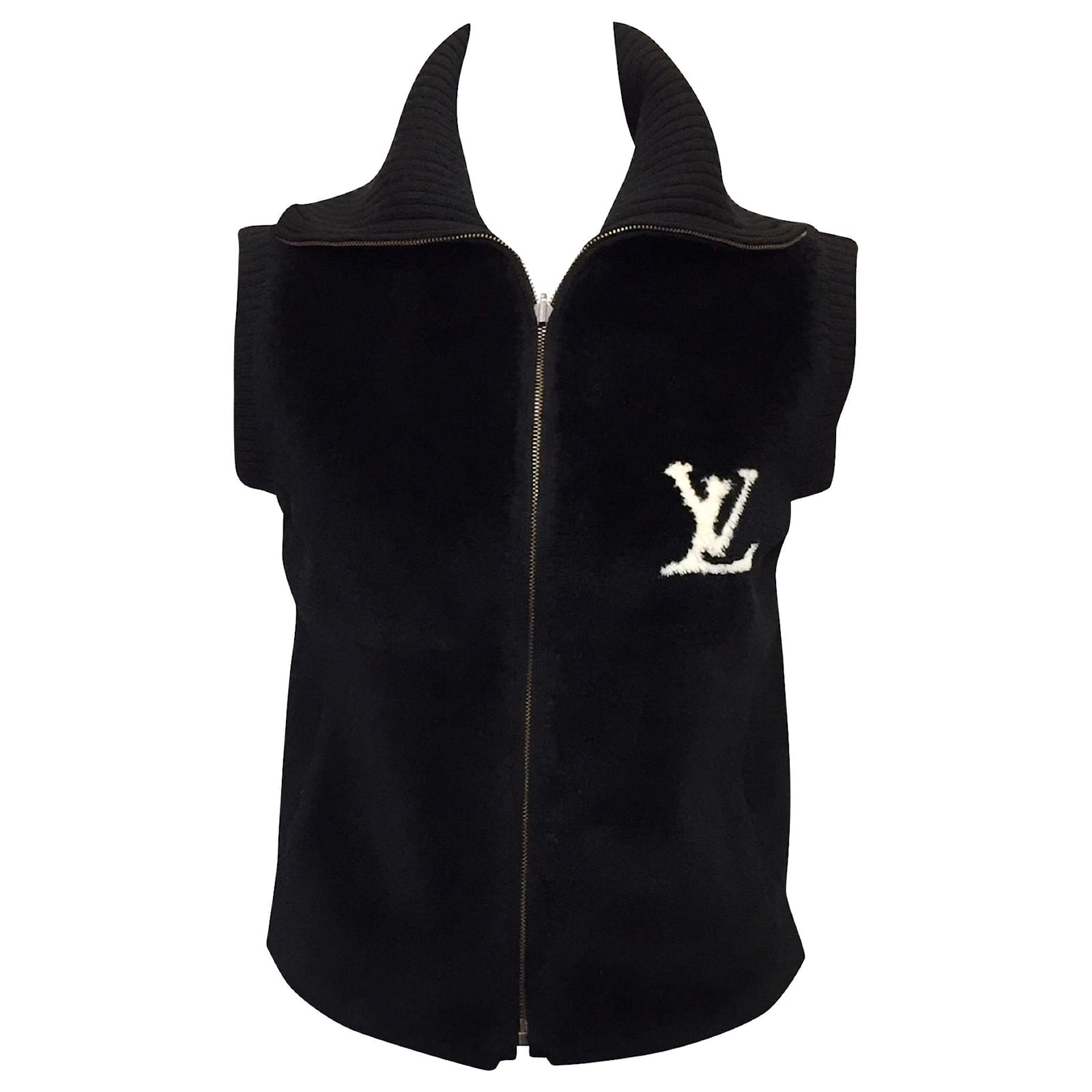 Louis Vuitton gilet in black beaver & wool Fur ref.522450 - Joli Closet