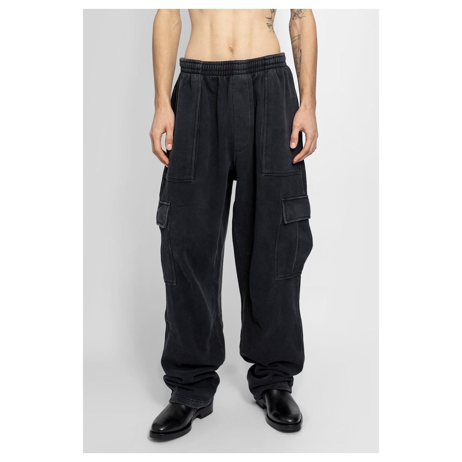 Balenciaga Pantalon Jogging Cargo Noir Coton ref.522492 Joli Closet