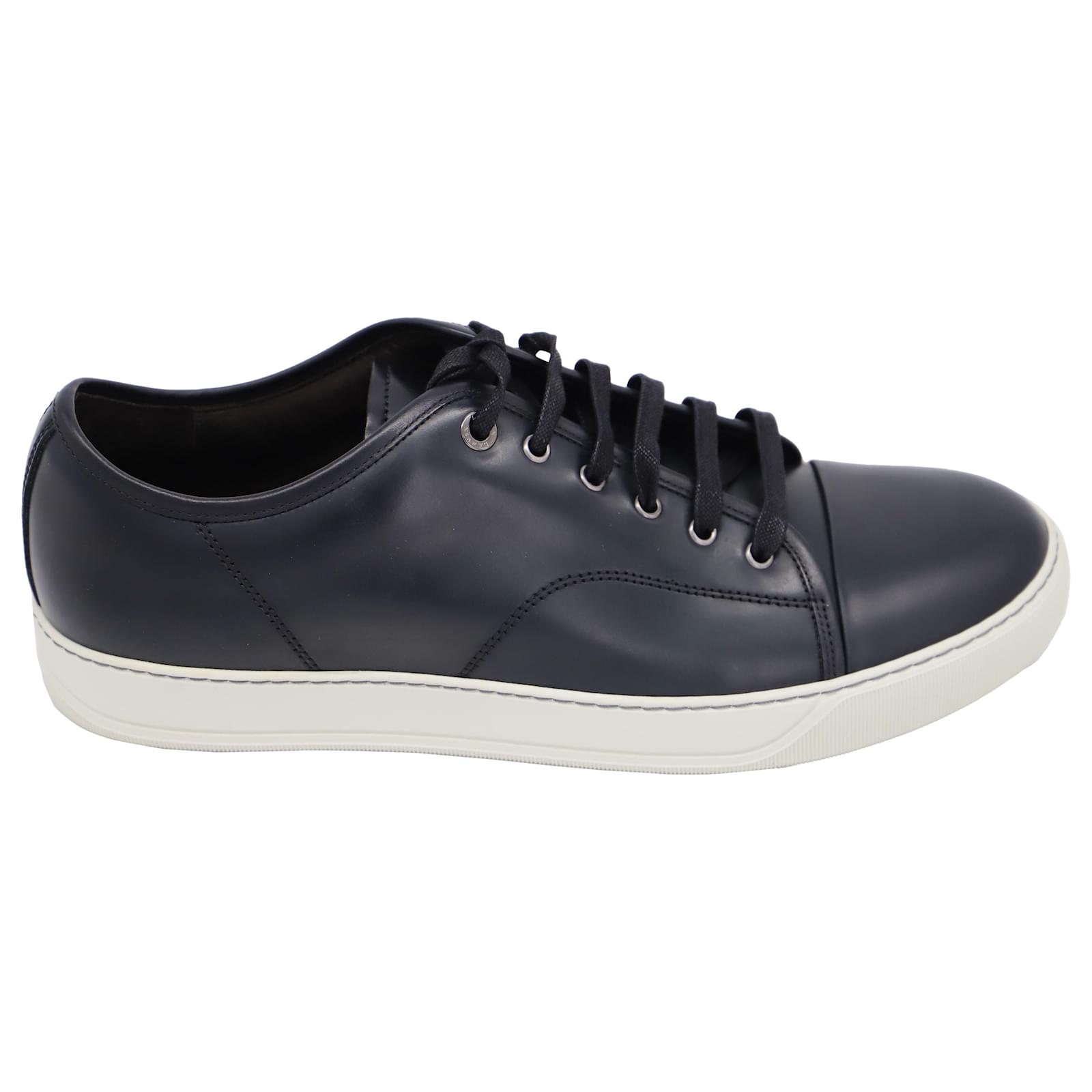Lanvin DBB1 Lace-Up Sneakers in Black calf leather Leather ref.522497 ...