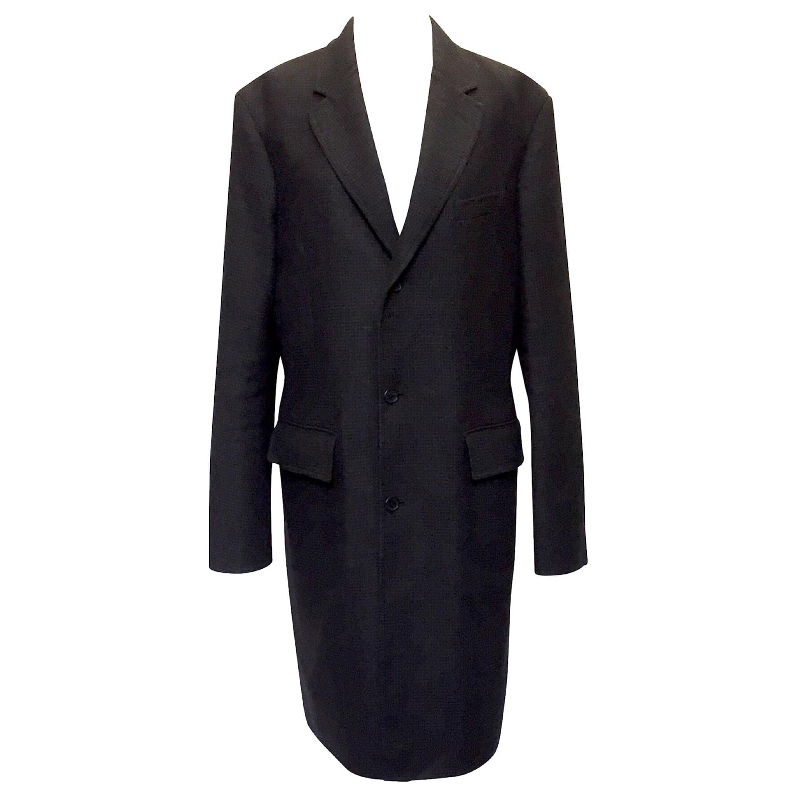 Louis Vuitton coat in dark brown cashmere and wool ref.522531