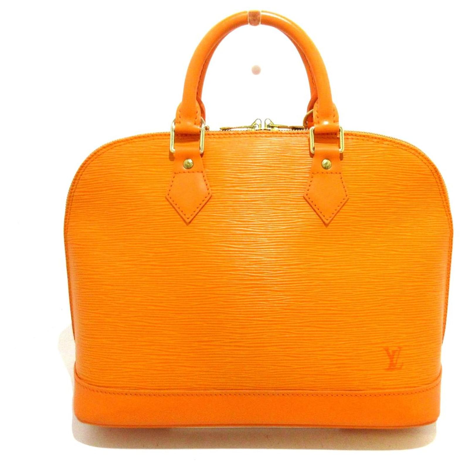 Louis Vuitton ALMA bag Orange Leather ref.269696 - Joli Closet