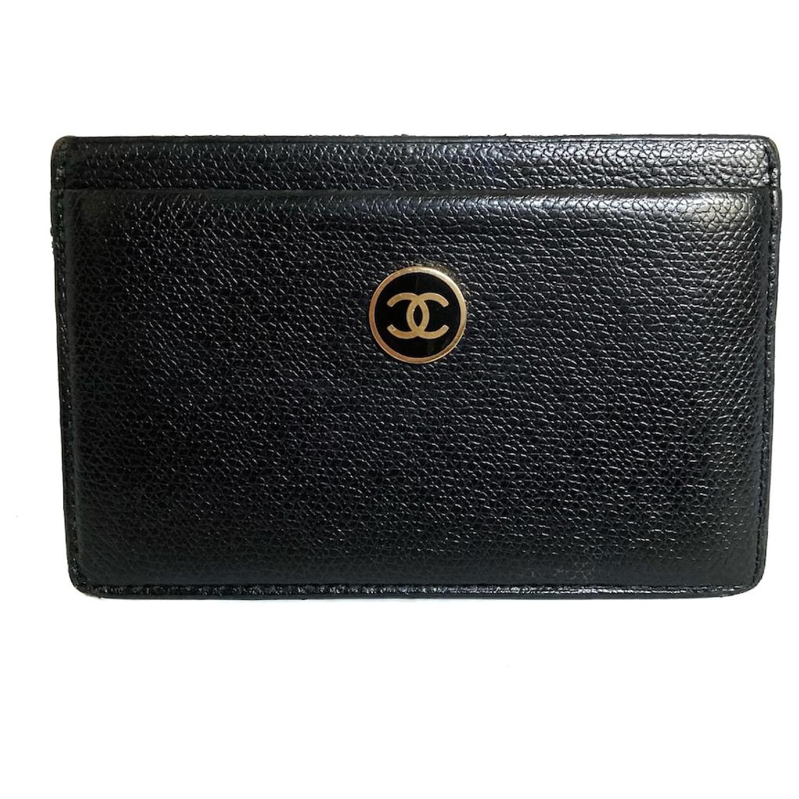 Chanel wallet Black Leather ref.523247 Joli Closet