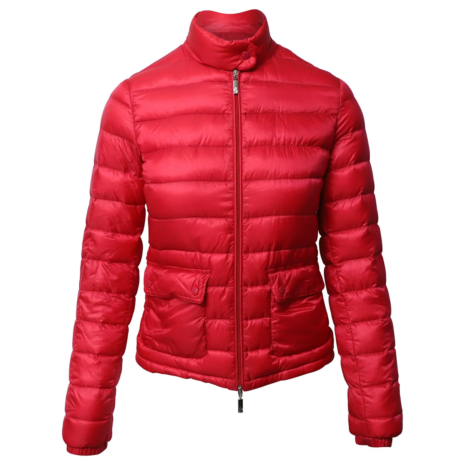 Moncler Lans Short Down Jacket in Fuchsia Pink Nylon Polyamide ref ...