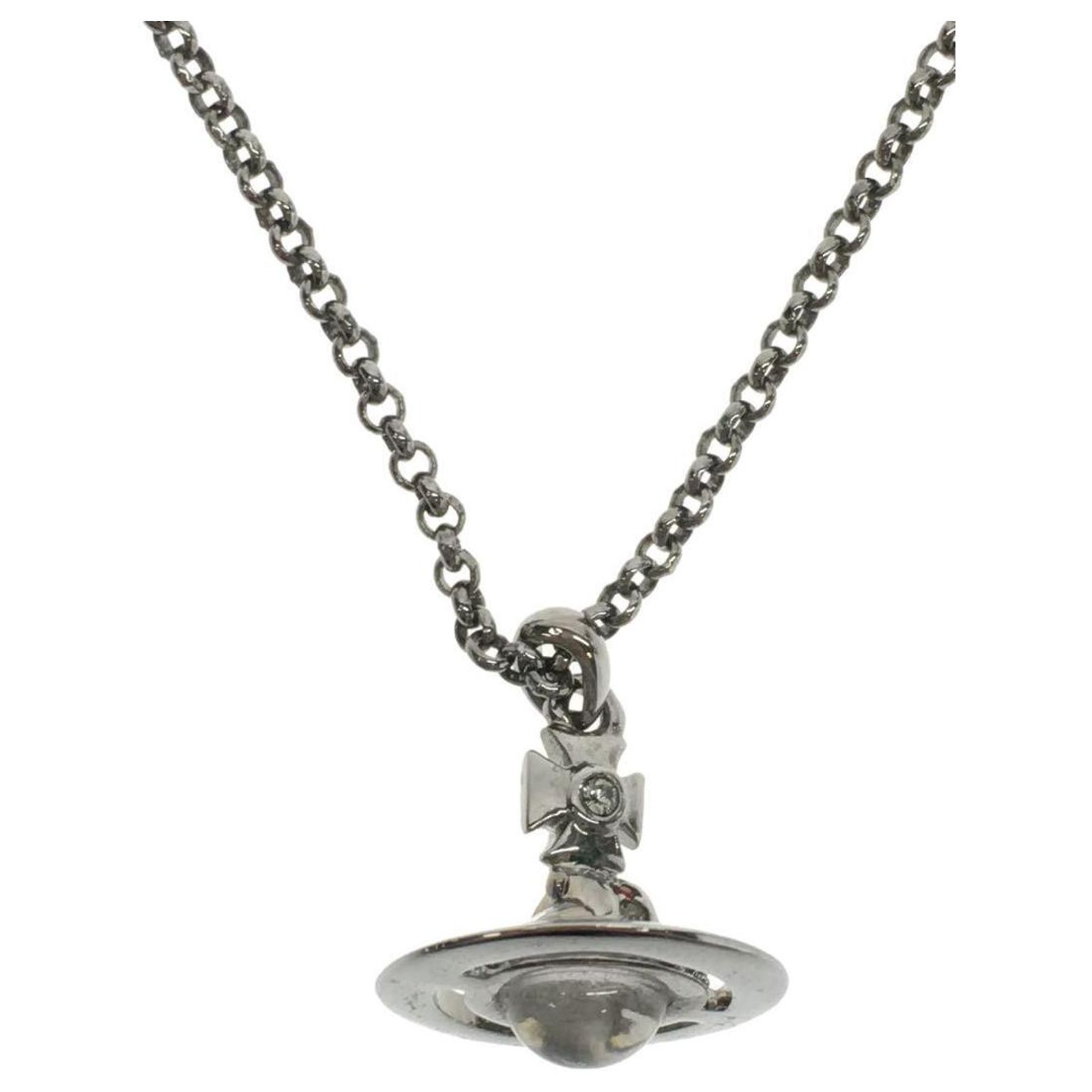 Collier Vivienne Westwood Gris Argenté - Neuf Avec étiquettes, Bijou Signature