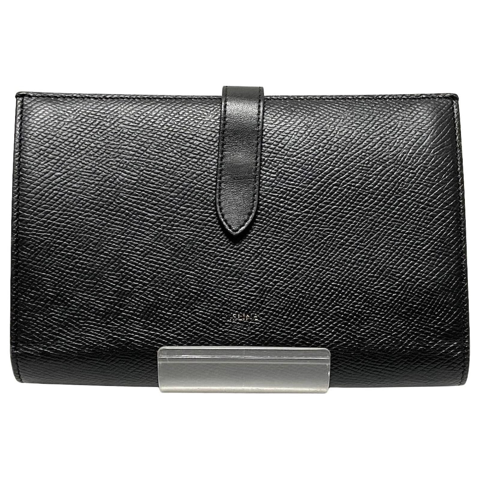 Céline Celine wallet Black Leather ref.524175 Joli Closet