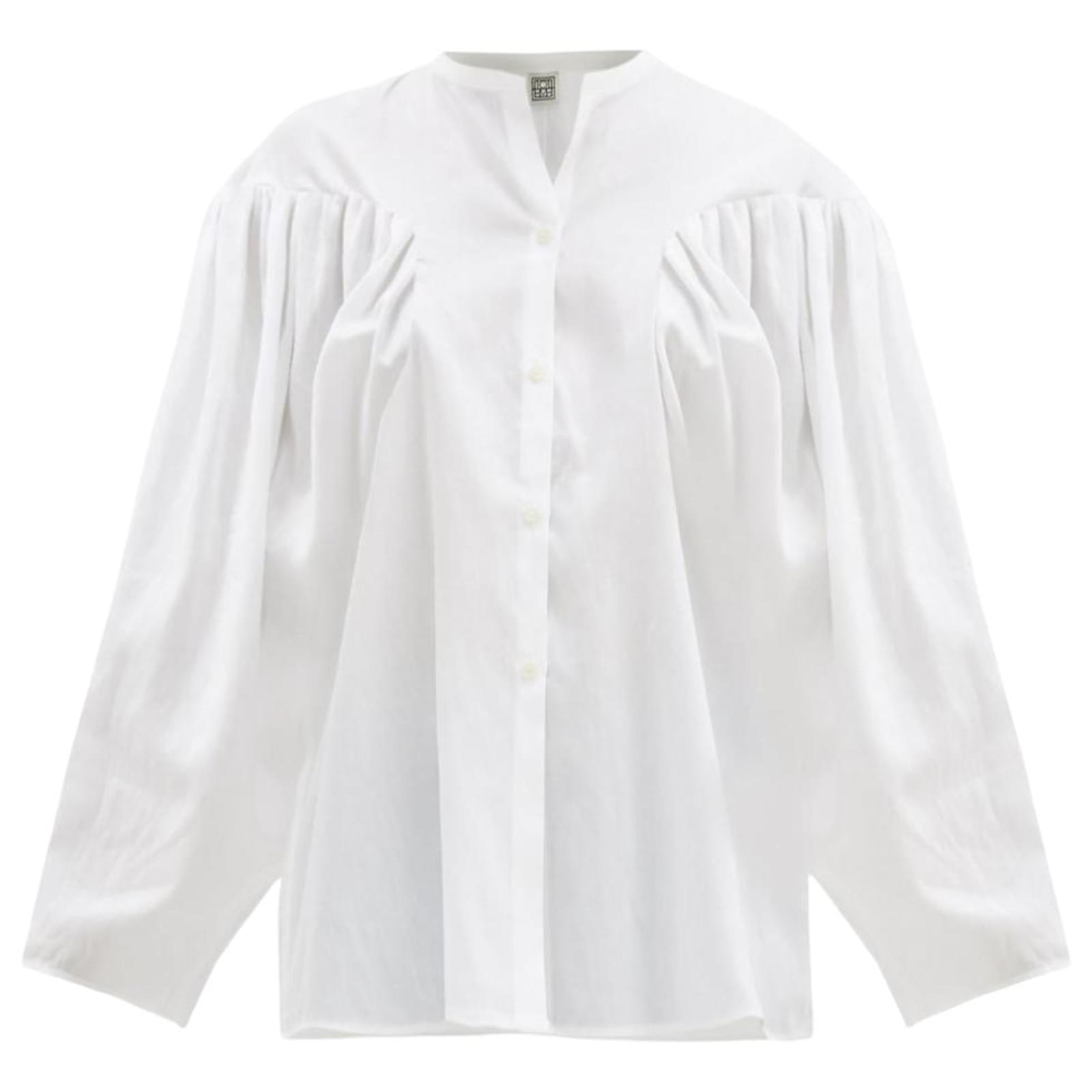 Totême Moncton blouse White Cotton Lyocell ref.524377 - Joli Closet