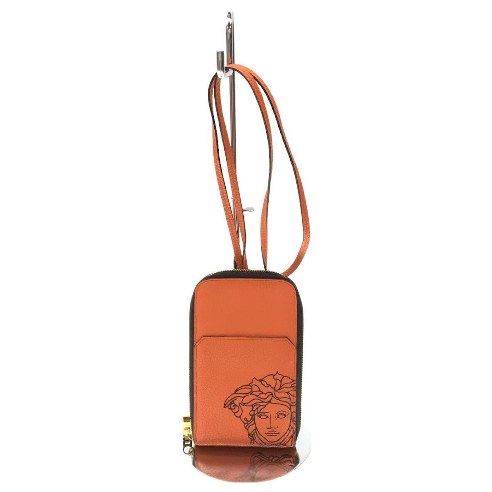 VERSACE 2020 / Neck bag / Shoulder bag / Leather / ORN Orange ref.524960 -  Joli Closet