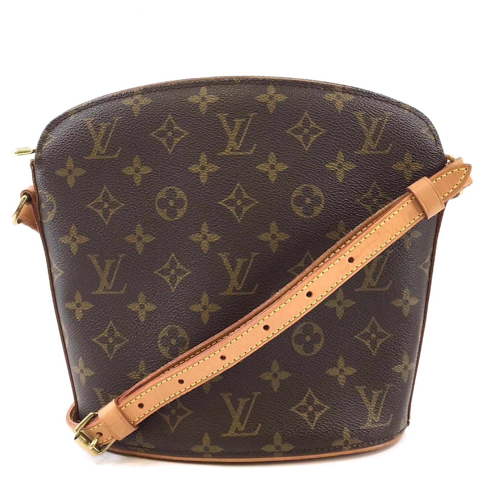 Louis Vuitton Drouot Monogram Canvas Brown Leather ref.525005 - Joli Closet