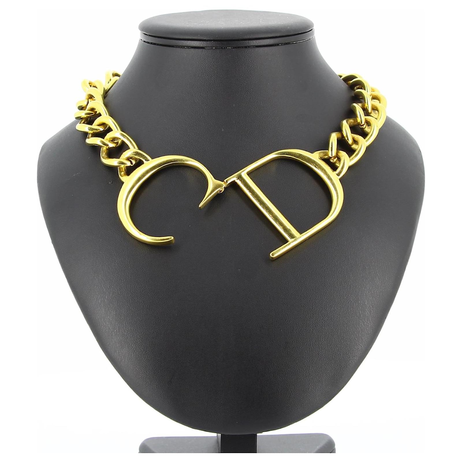 Dior  Danseuse Etoile Gold Choker Necklace  2020 CD Logo  All The Dresses