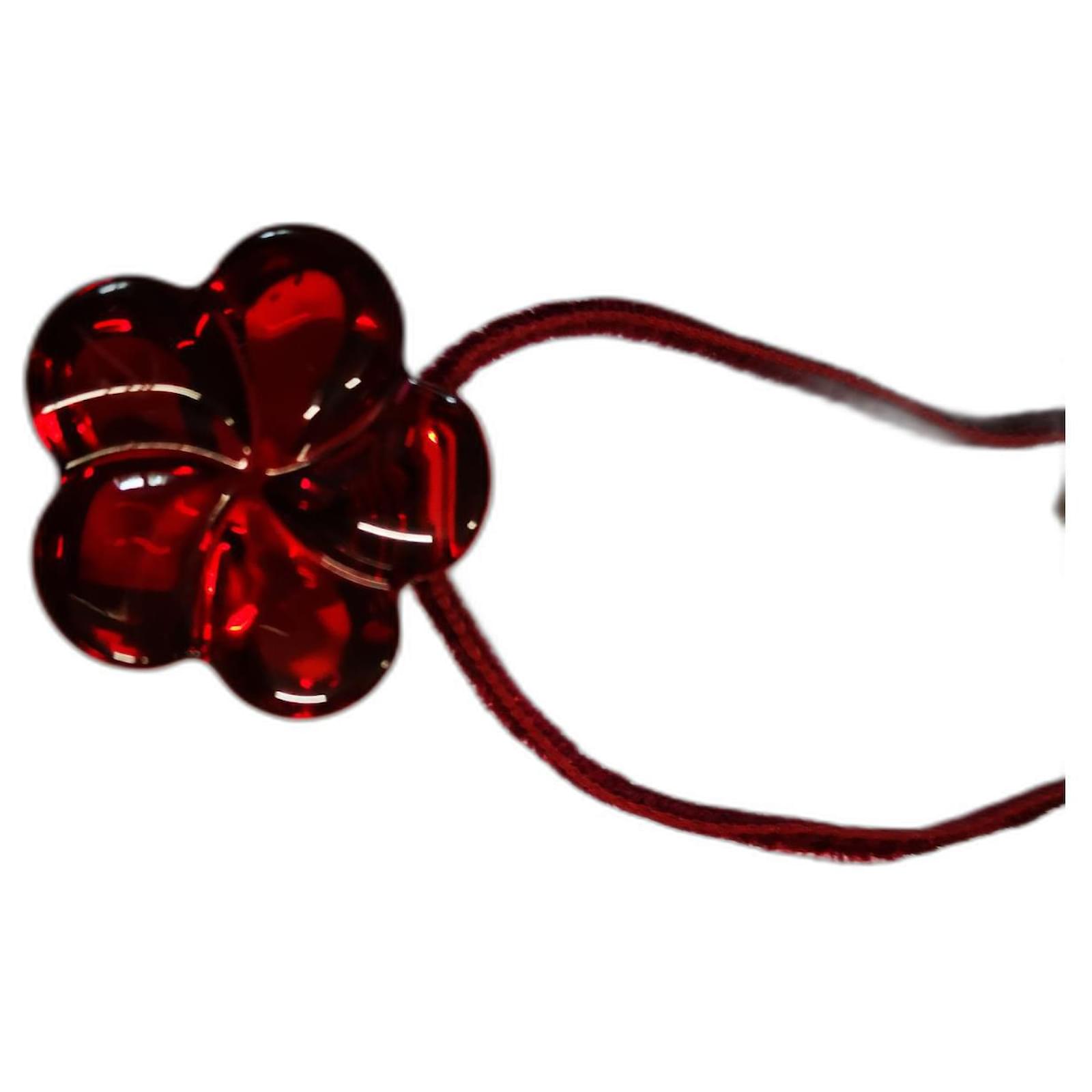 Baccarat Flor de Lili rojo granate Roja Vidrio  - Joli Closet