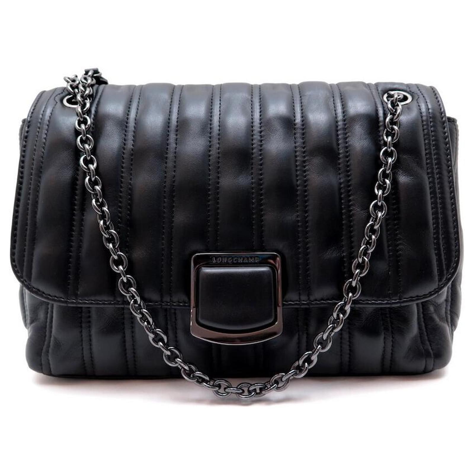 Sac a main clearance noir bandouliere longchamp