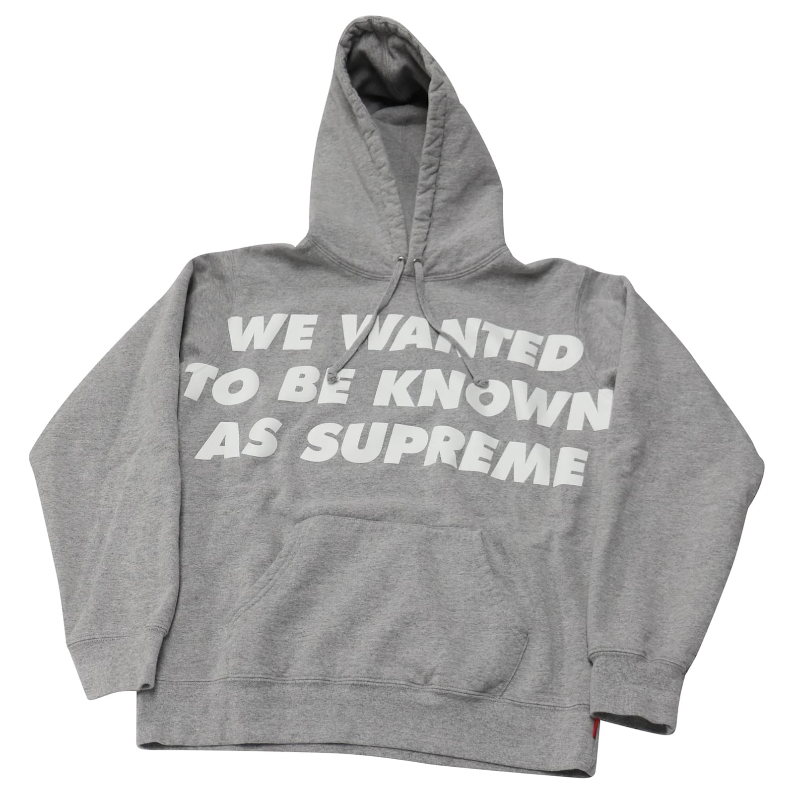Sudadera con capucha Supreme "We Wanted To Be Known As Supreme" algodón gris ref.526332 -