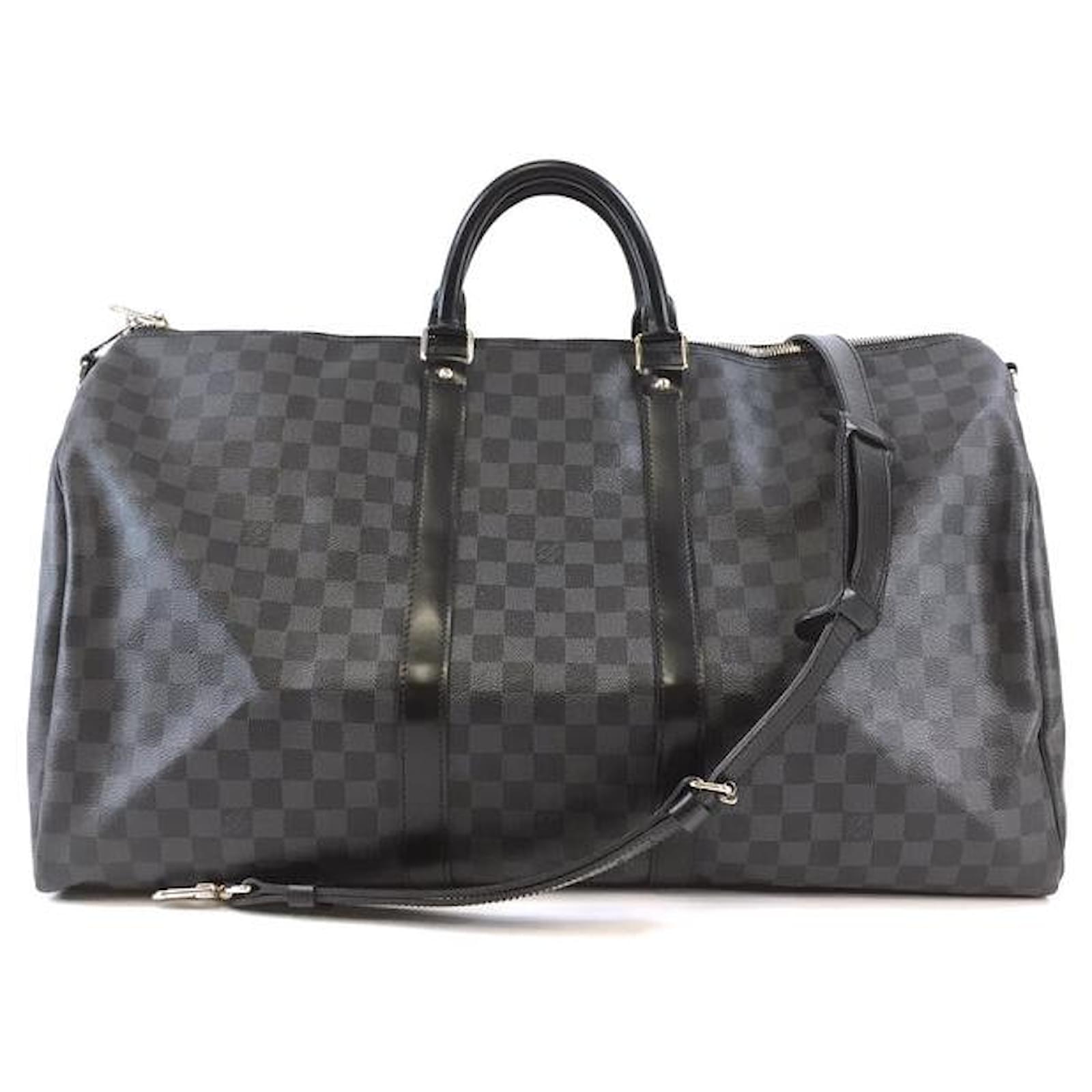 Louis Vuitton Keepall 55 Damier Graphite Canvas Leather ref.528748 - Closet