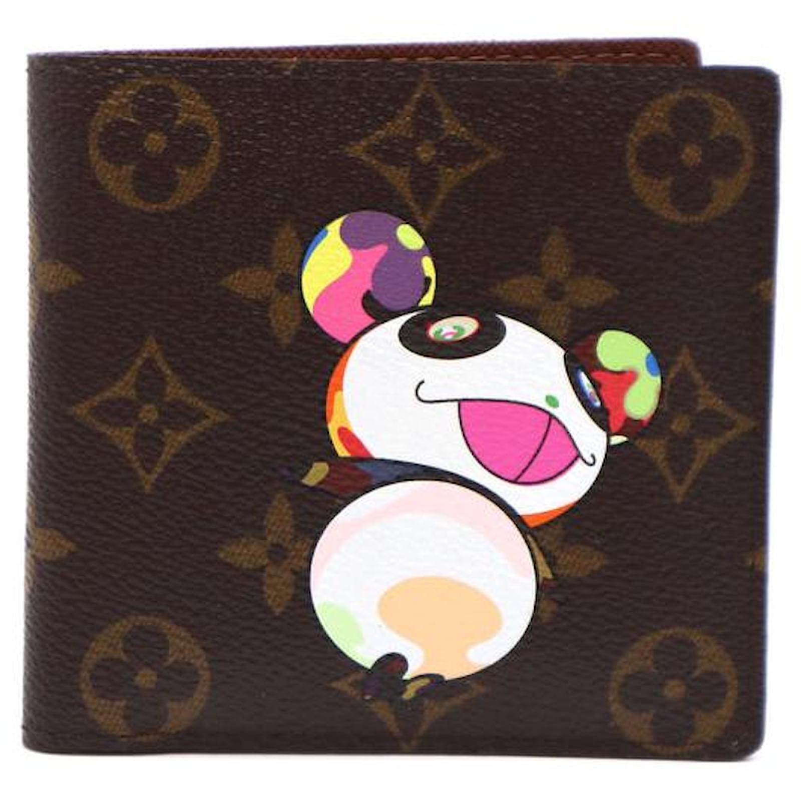Louis Vuitton Monogram Panda Takashi Murakami Bifold Wallet Brown