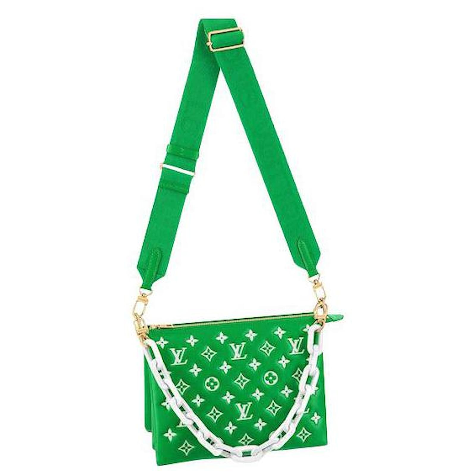green and white louis vuittons handbags