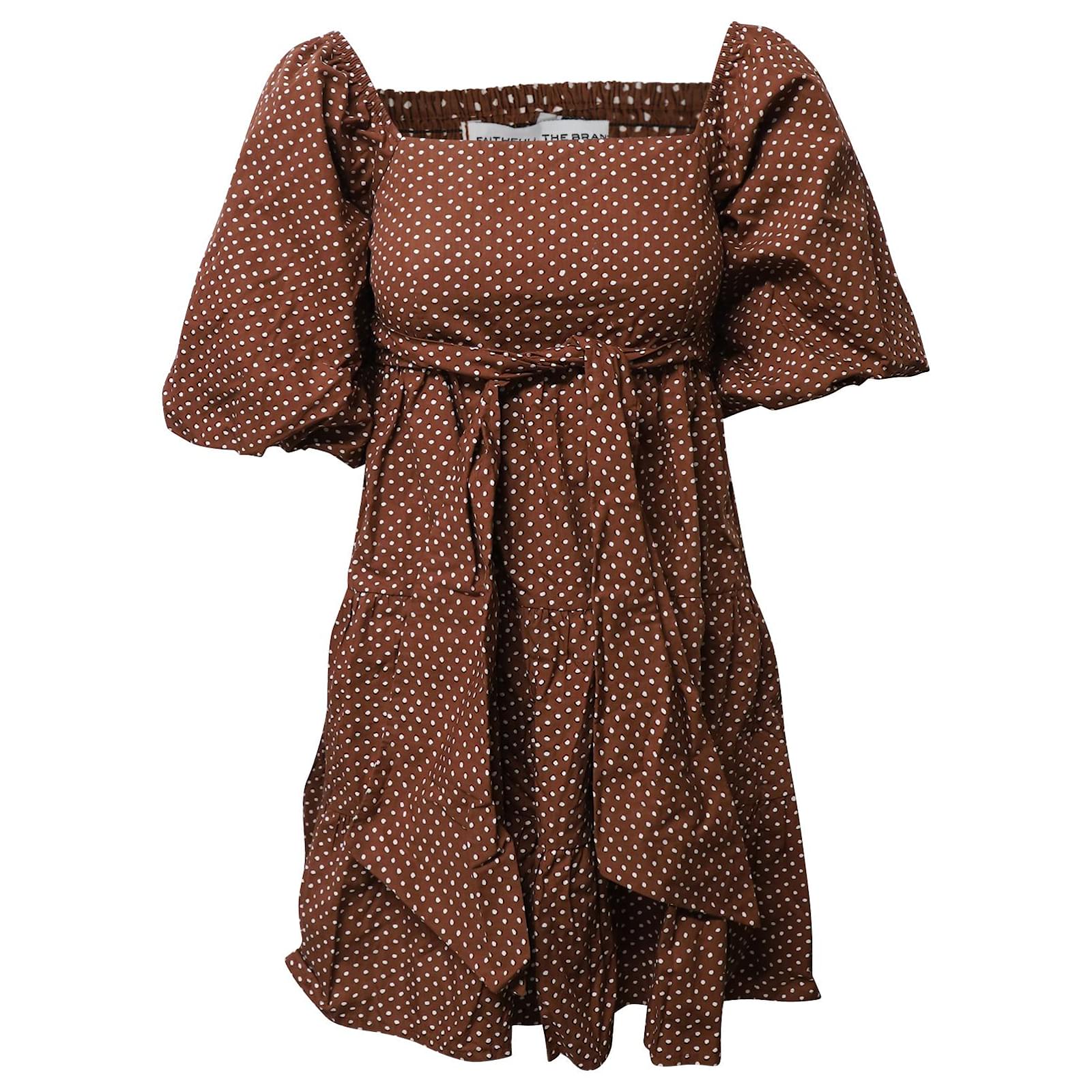 knee length dresses for ladies Faithfull the Brand Eryn Mini Dress in Shamari Animal Print