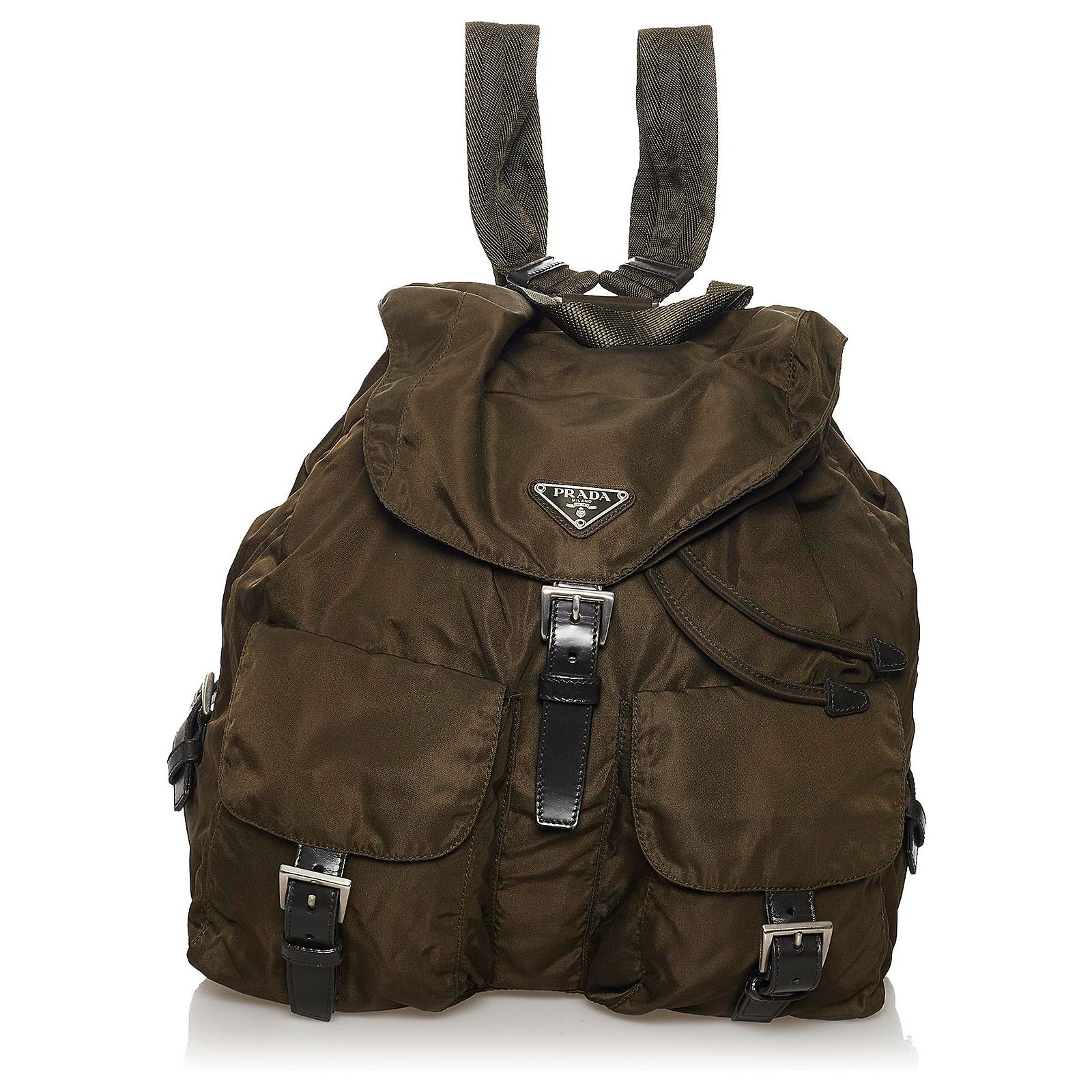 Nylon Brown Prada Backpack Prada Re-Nylon casual backpack Brown - Women | VIETTI Online  main image 3
