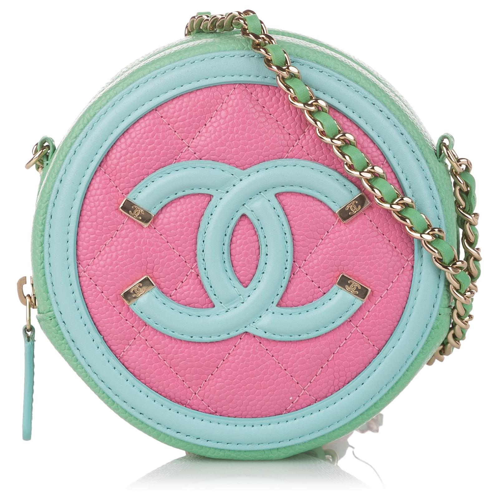 Chanel Pink CC Filigree Caviar Leather Crossbody Bag Multiple colors  ref.530475 - Joli Closet
