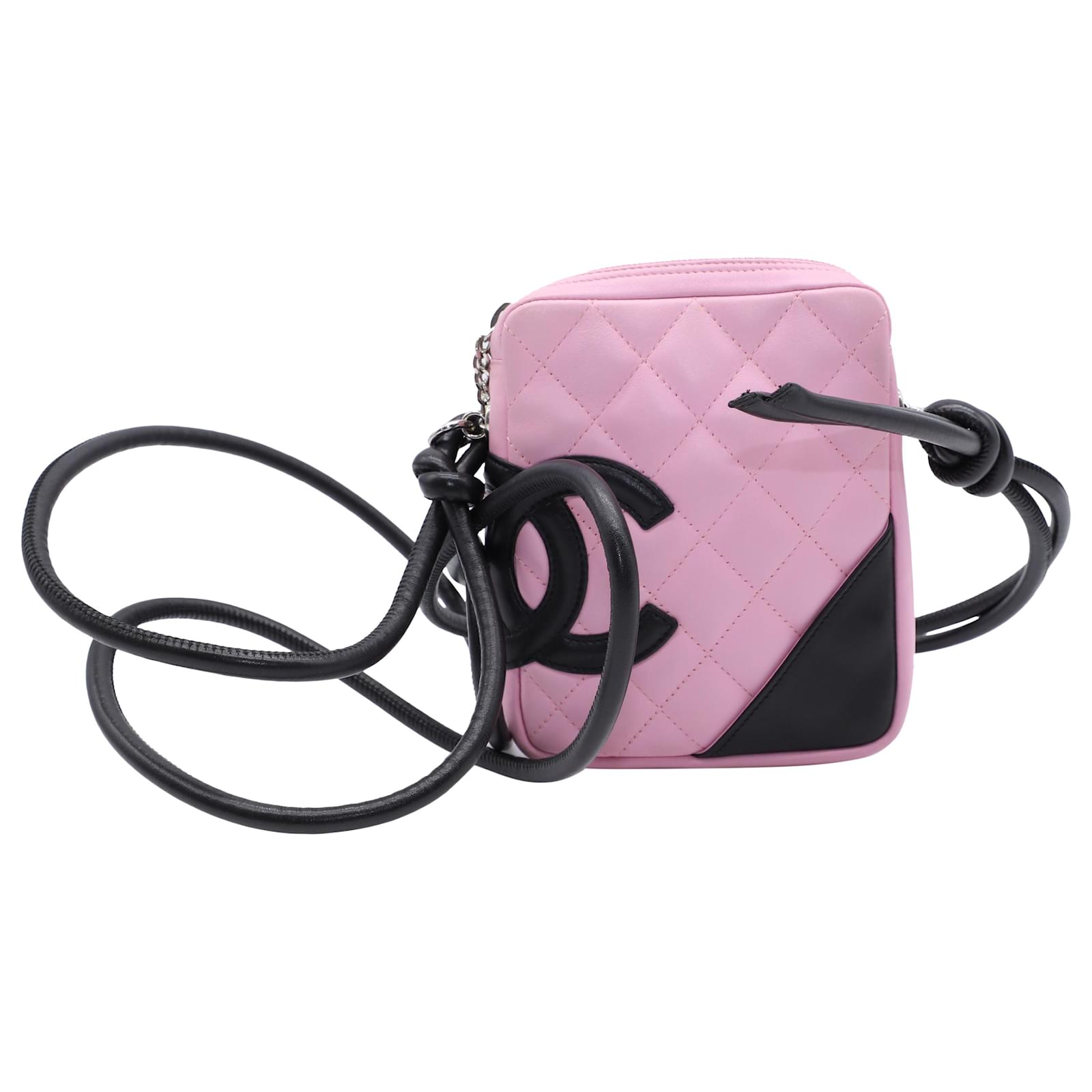 Chanel Quilted Cambon Cross Body Bag in Pink Leather