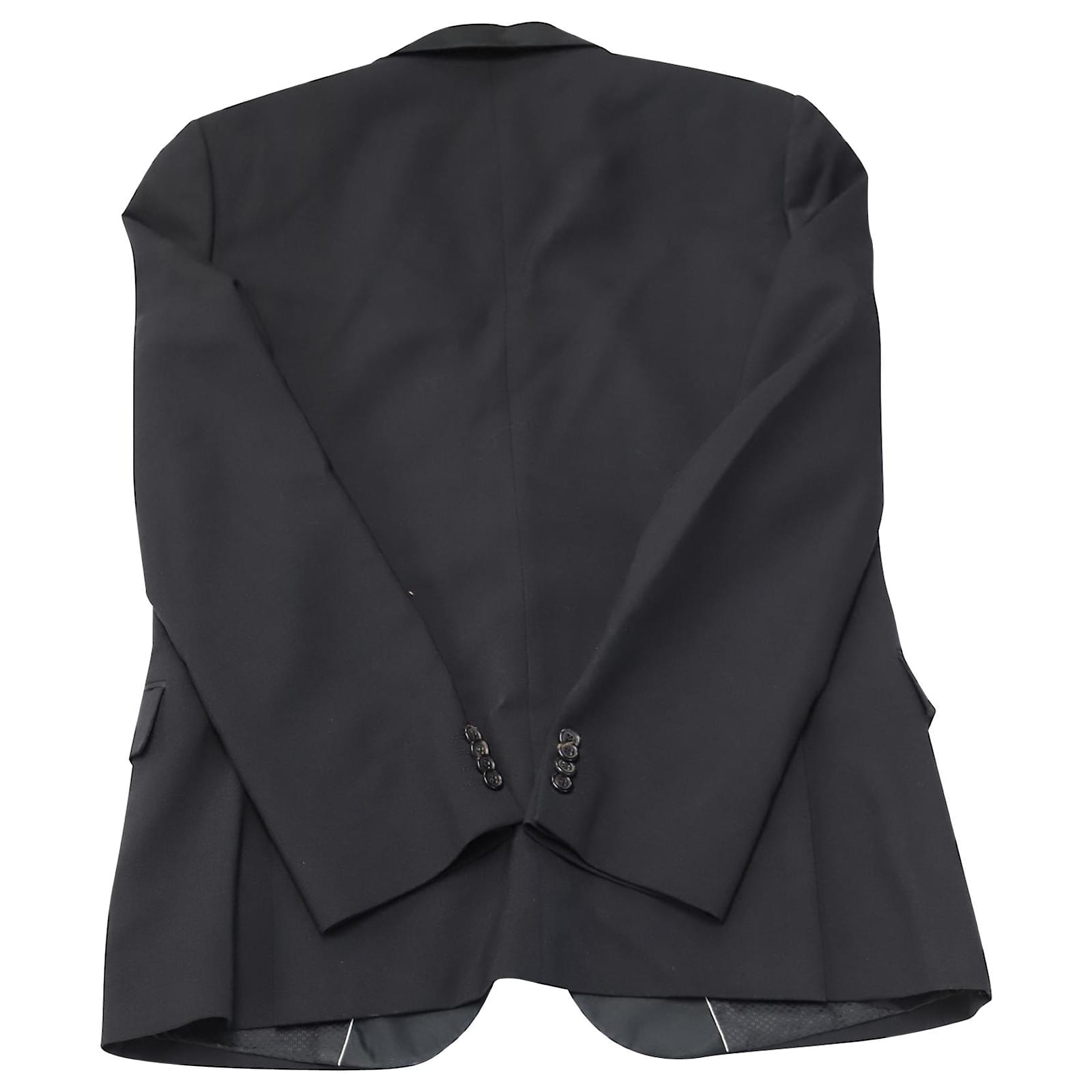 Veste Hugo Boss Nye2 – Manteau En Laine Noir – Coupe Slim – Taille 36R – Neuf Avec étiquettes