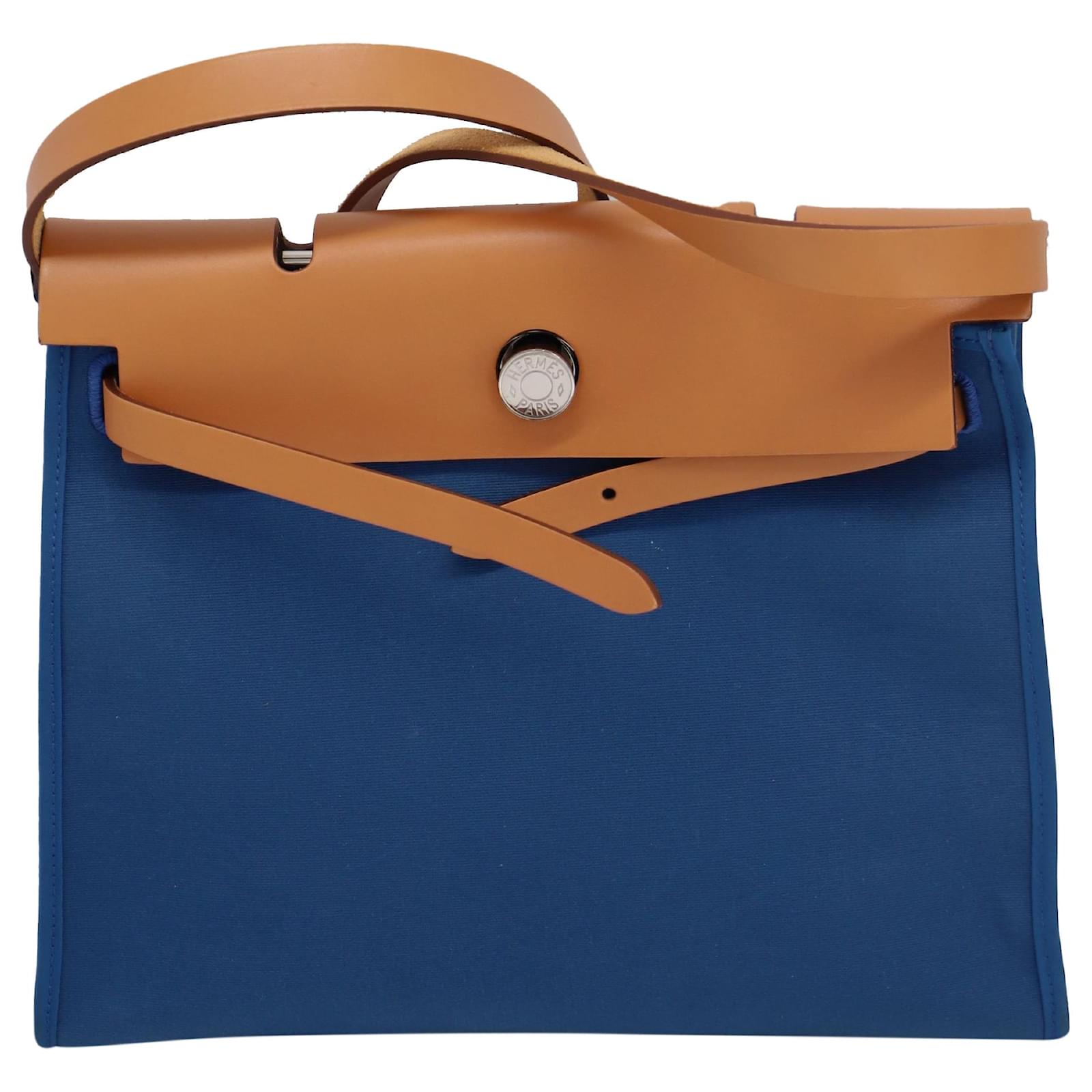 Hermès Herbag Zip 31 in Blue Canvas and Leather ref.530754 - Joli Closet
