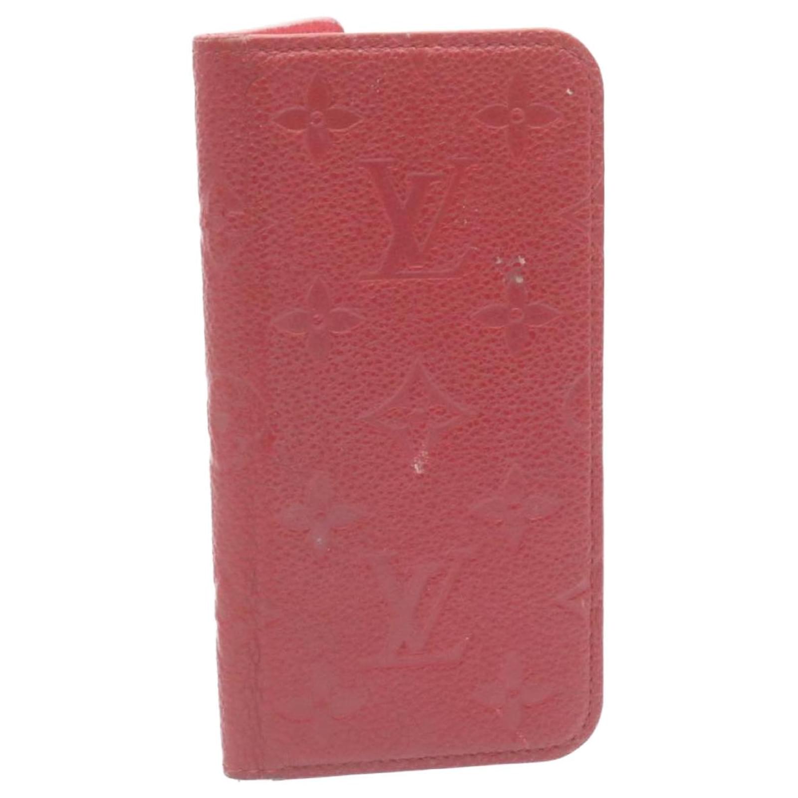 Louis Vuitton Monogram Empreinte Iphone X Xs Cell Phone Case Red