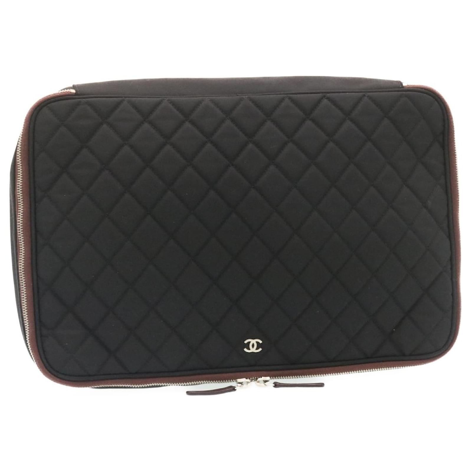 CHANEL Nylon Laptop PC Case Black CC Auth 21467  - Joli Closet