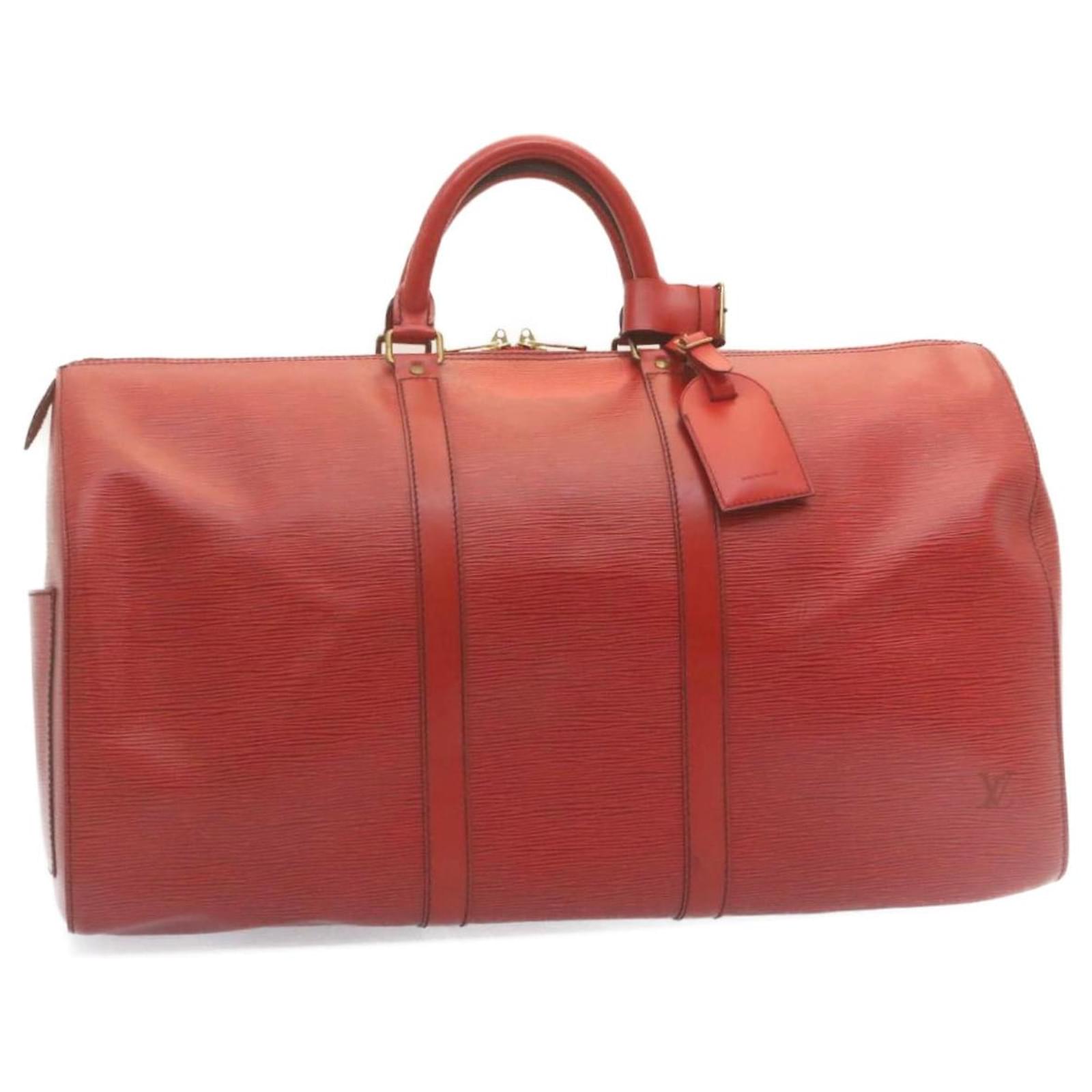 Louis Vuitton Epi Keepall 50 Boston Bag Red M42967 LV Auth hs803 ...