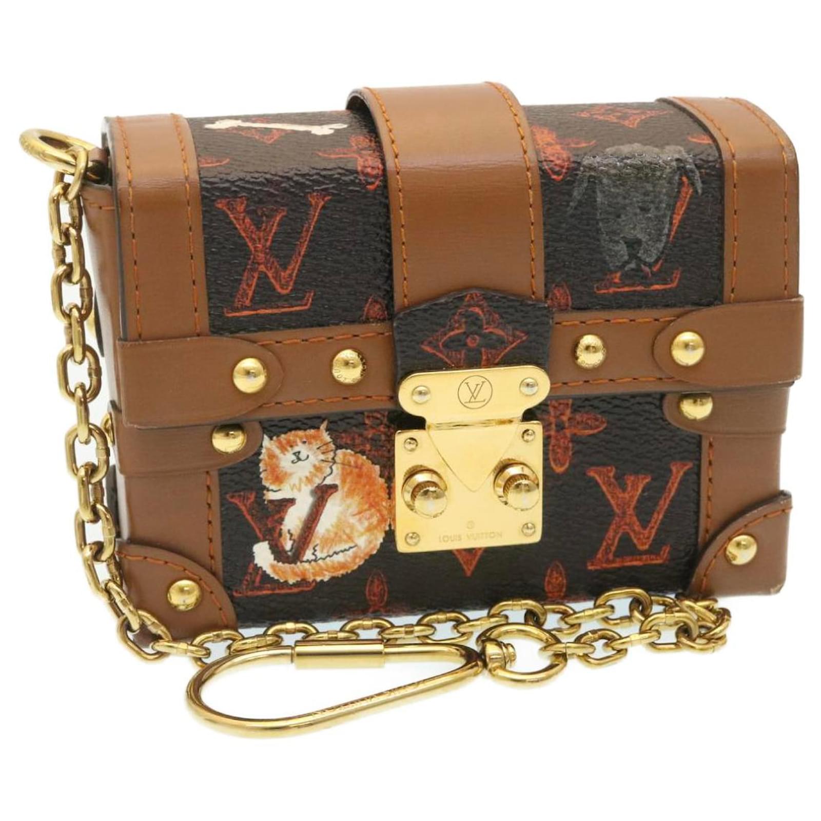 Essential trunk cloth clutch bag Louis Vuitton Brown in Cloth