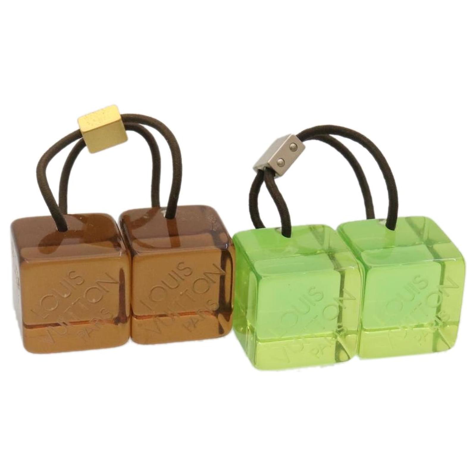 Louis Vuitton Hair Tie Cube Set of 2 Used From Japan  eBay
