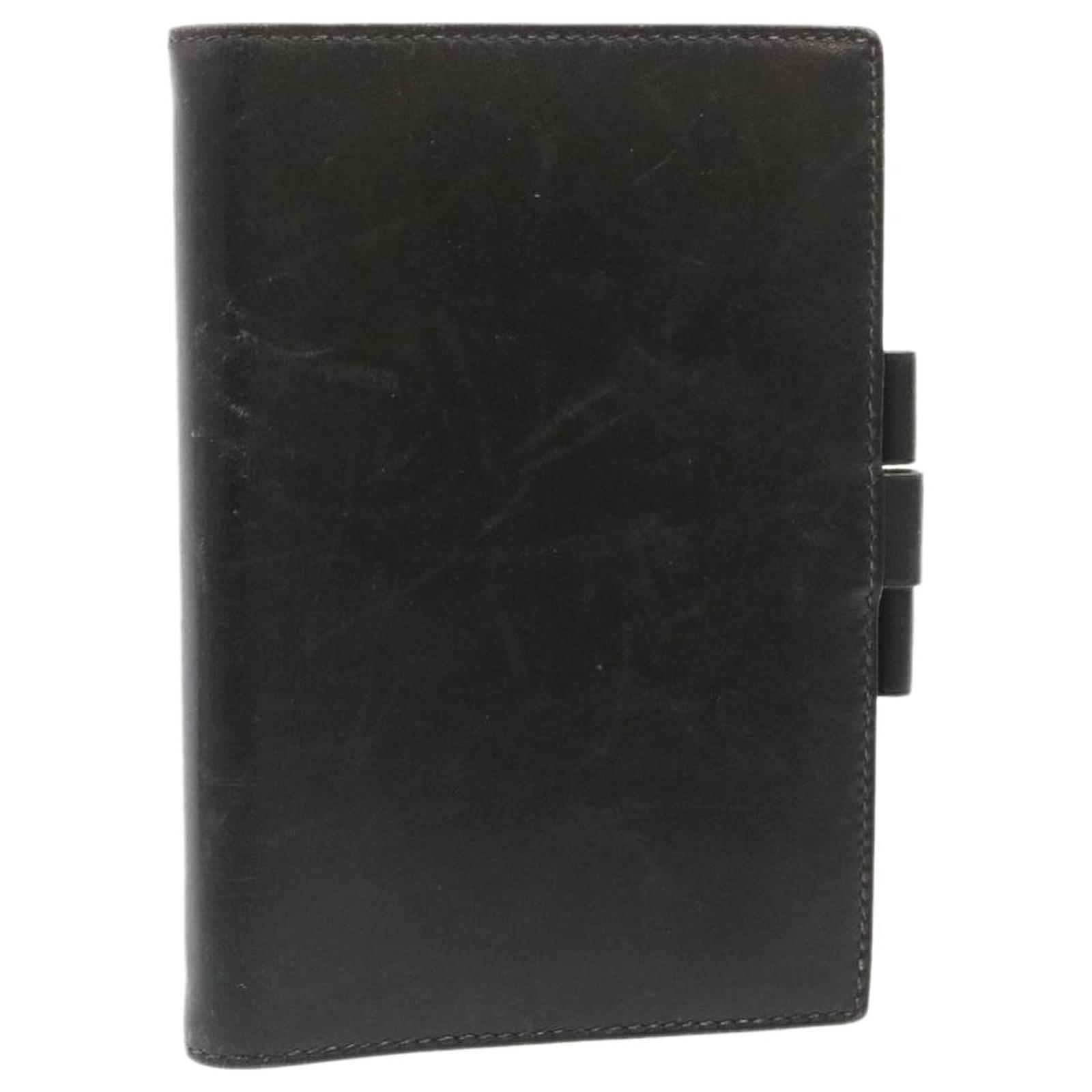 Hermès HERMES Day Planner Cover Leather Black Auth ni245 ref.532868