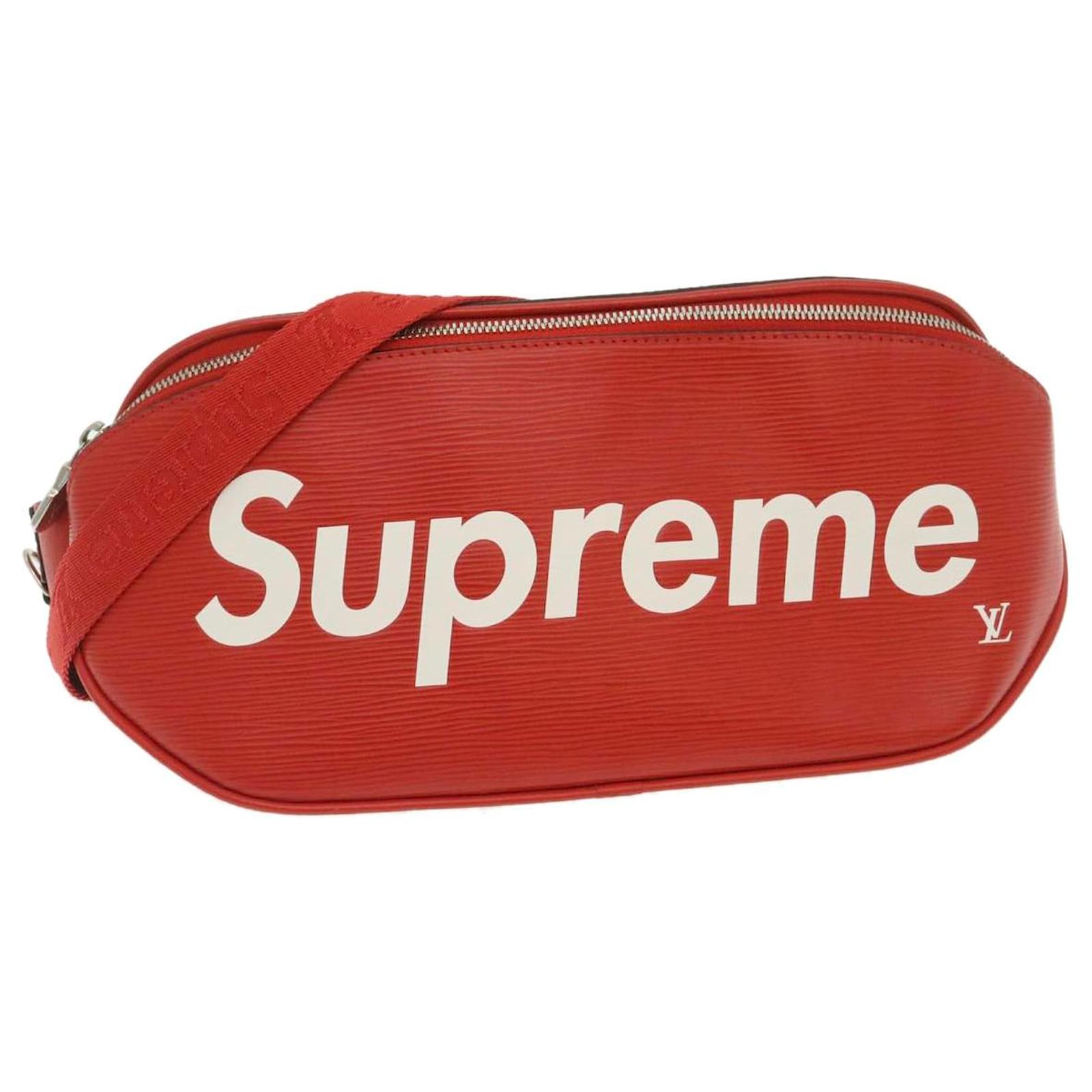 red lv supreme bag