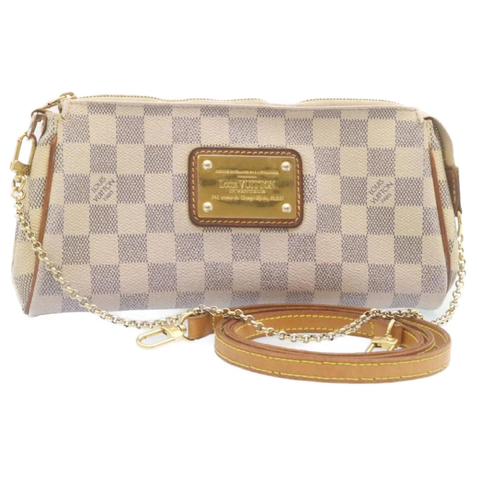 LOUIS VUITTON Damier Azur Eva Shoulder Bag 2way N55214 LV Auth