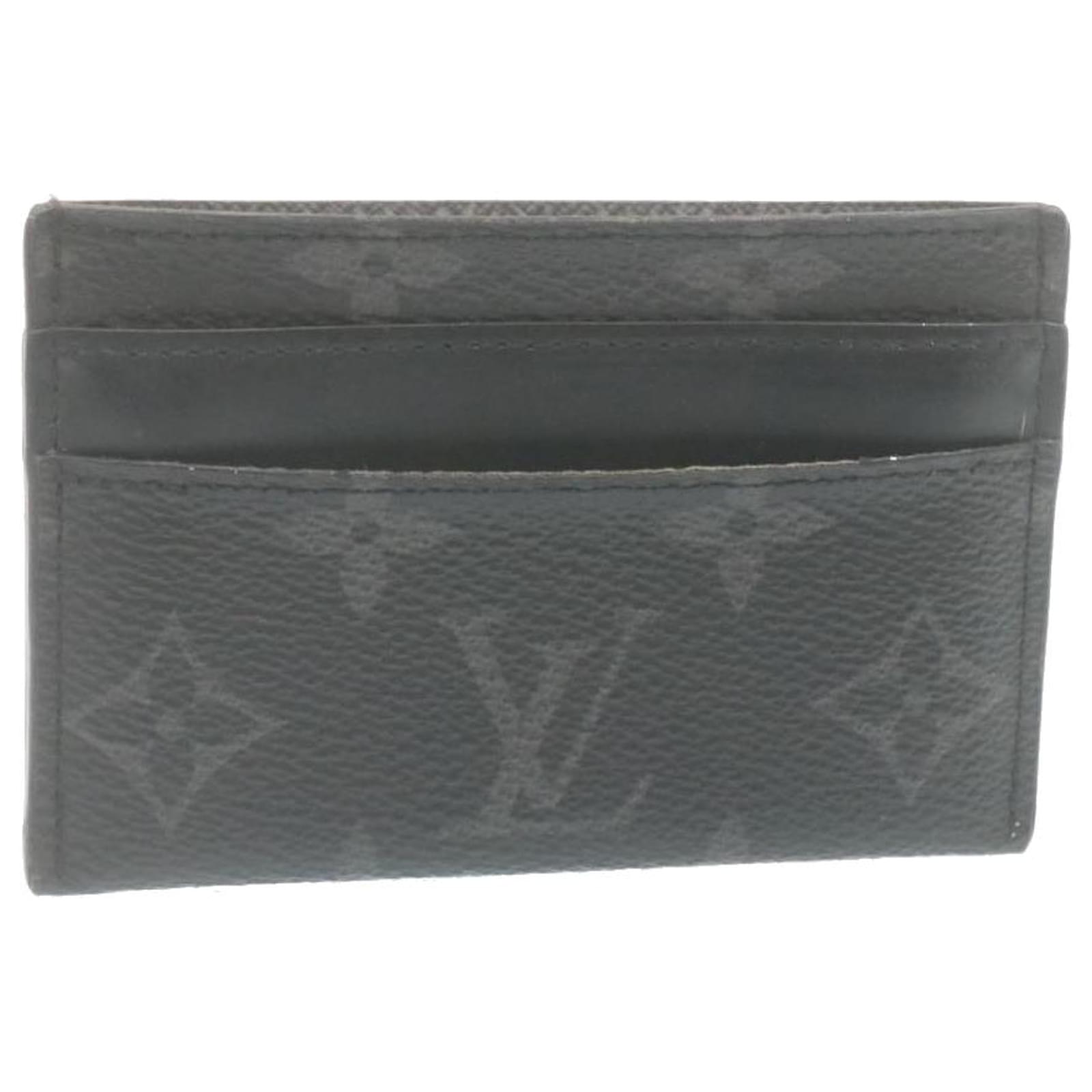 Louis Vuitton LV PORTE CARTES DOUBLE Cardholder in Monogram Eclipse,  Luxury, Bags & Wallets on Carousell