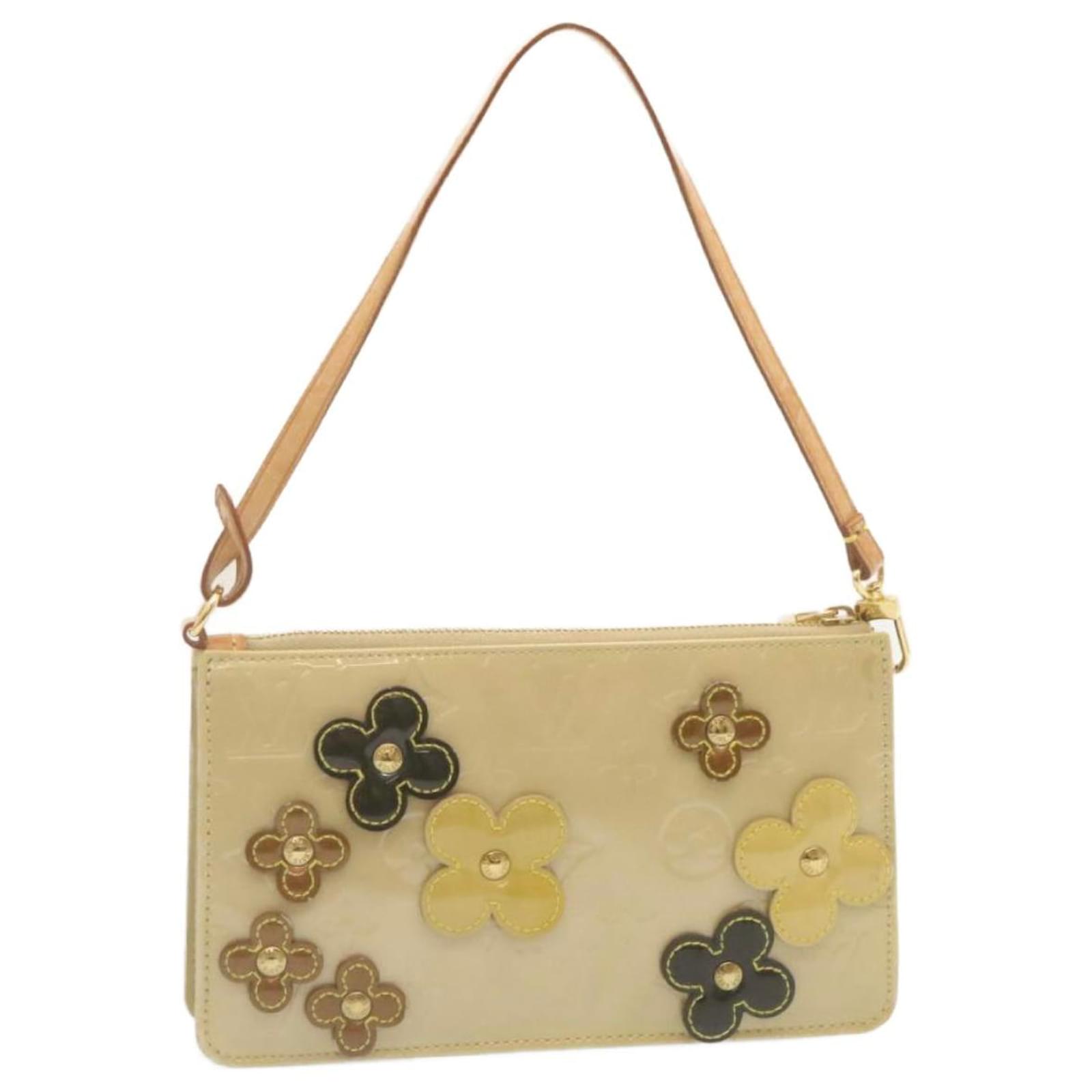 Louis Vuitton Beige Monogram Vernis Lexington Fleurs Pochette Bag Louis  Vuitton | The Luxury Closet