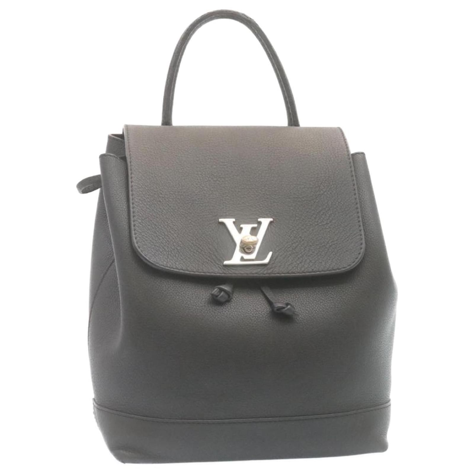 Louis Vuitton LV BackPack Bag Lock me M41815 Black Leather