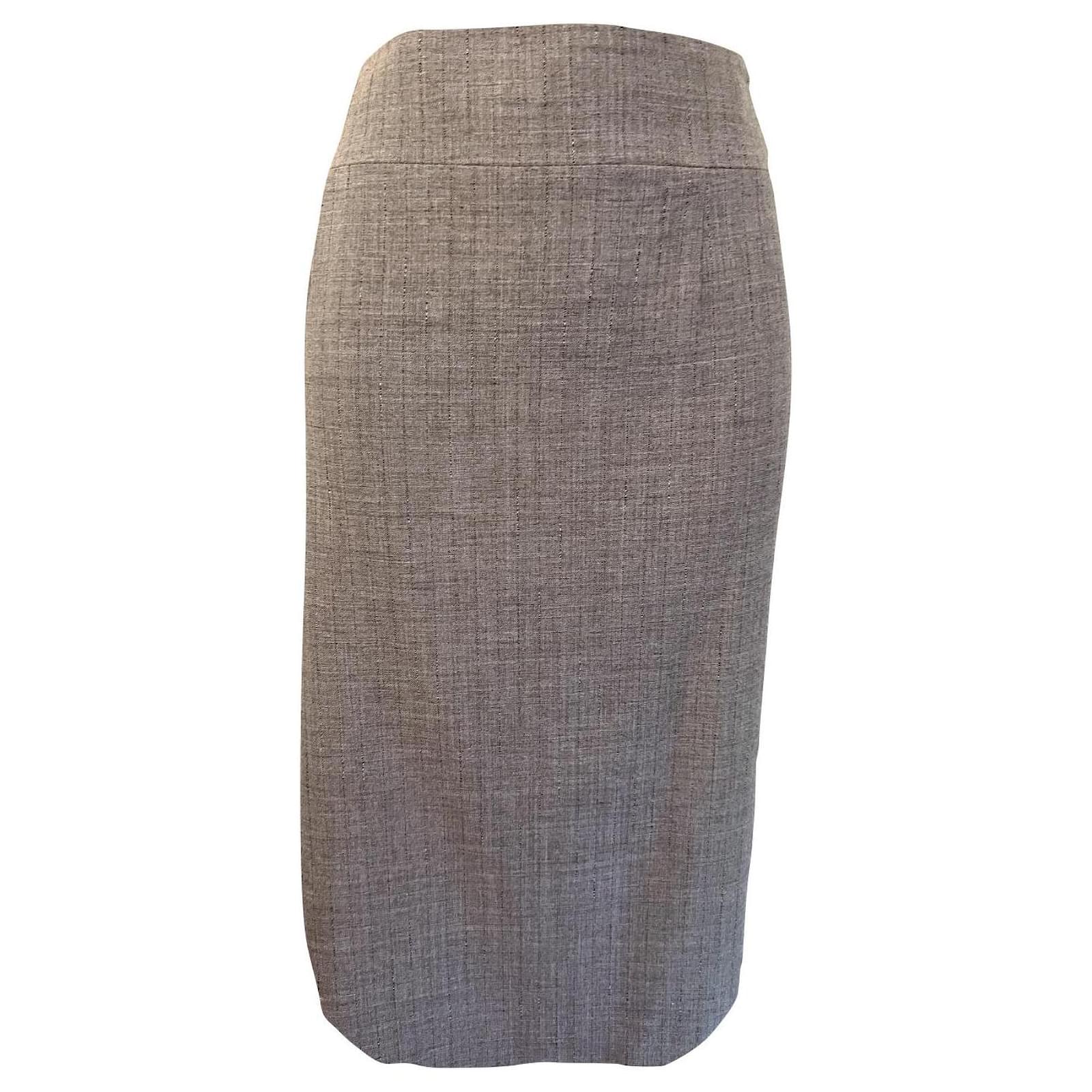 Jupe en laine grise, jupe d'hiver maxi, jupe superposée, jupe taille