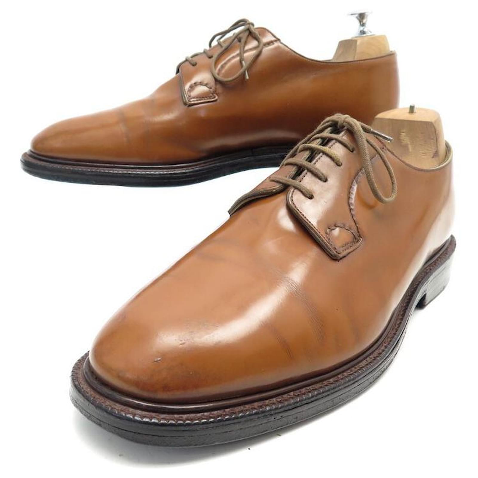 CHURCH'S DERBY SHANNON SHOES 7.5F 41.5 BROWN LEATHER SHOES ref